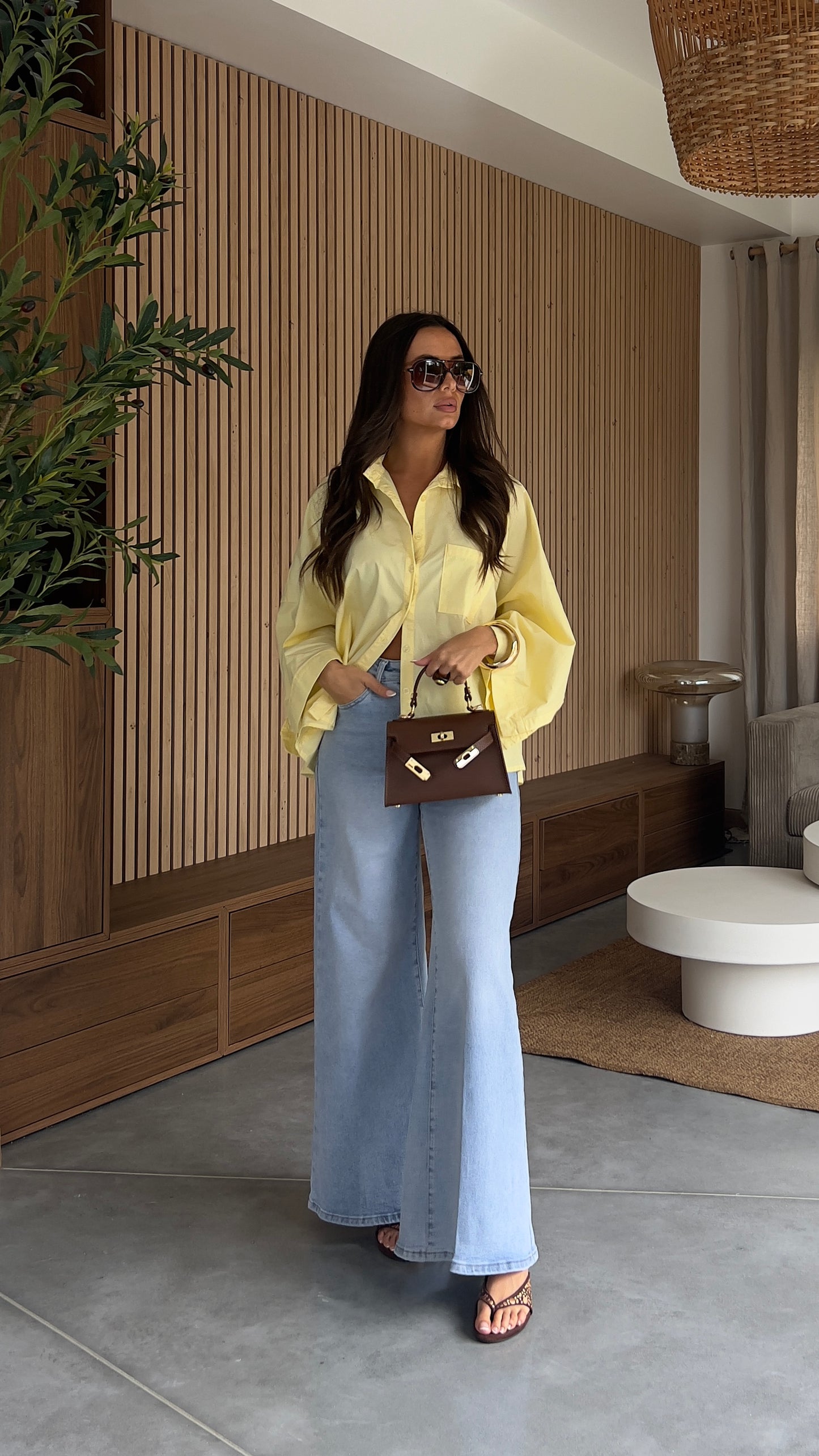 Chemise oversize - jaune