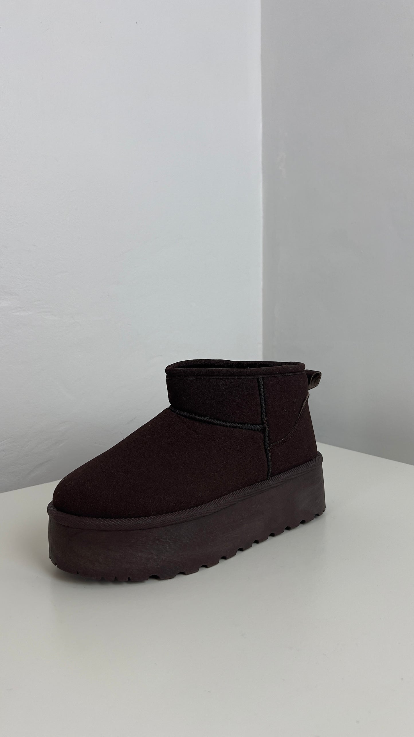 Bottines fourrées - chocolat