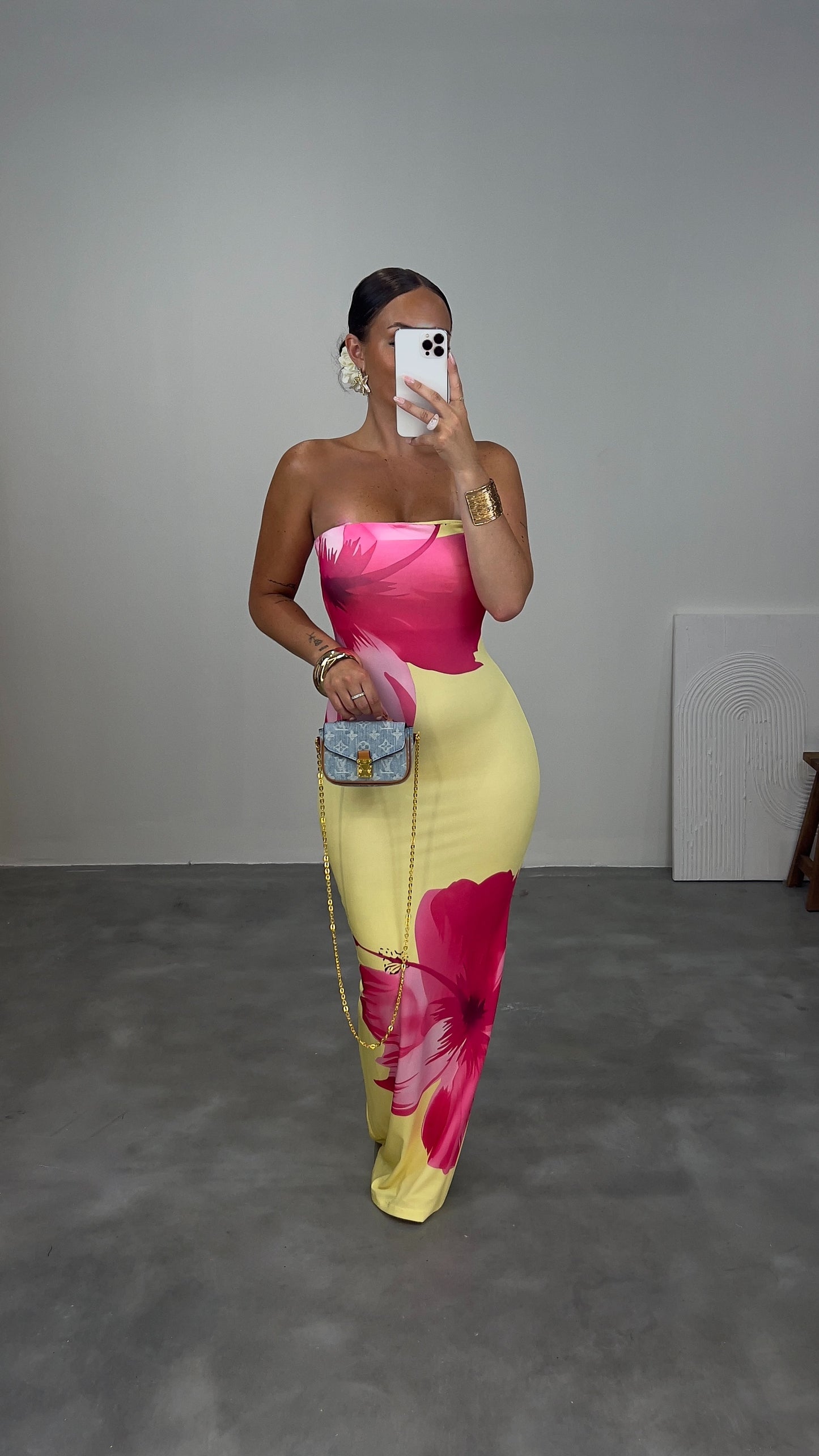 Robe bustier OANA - jaune