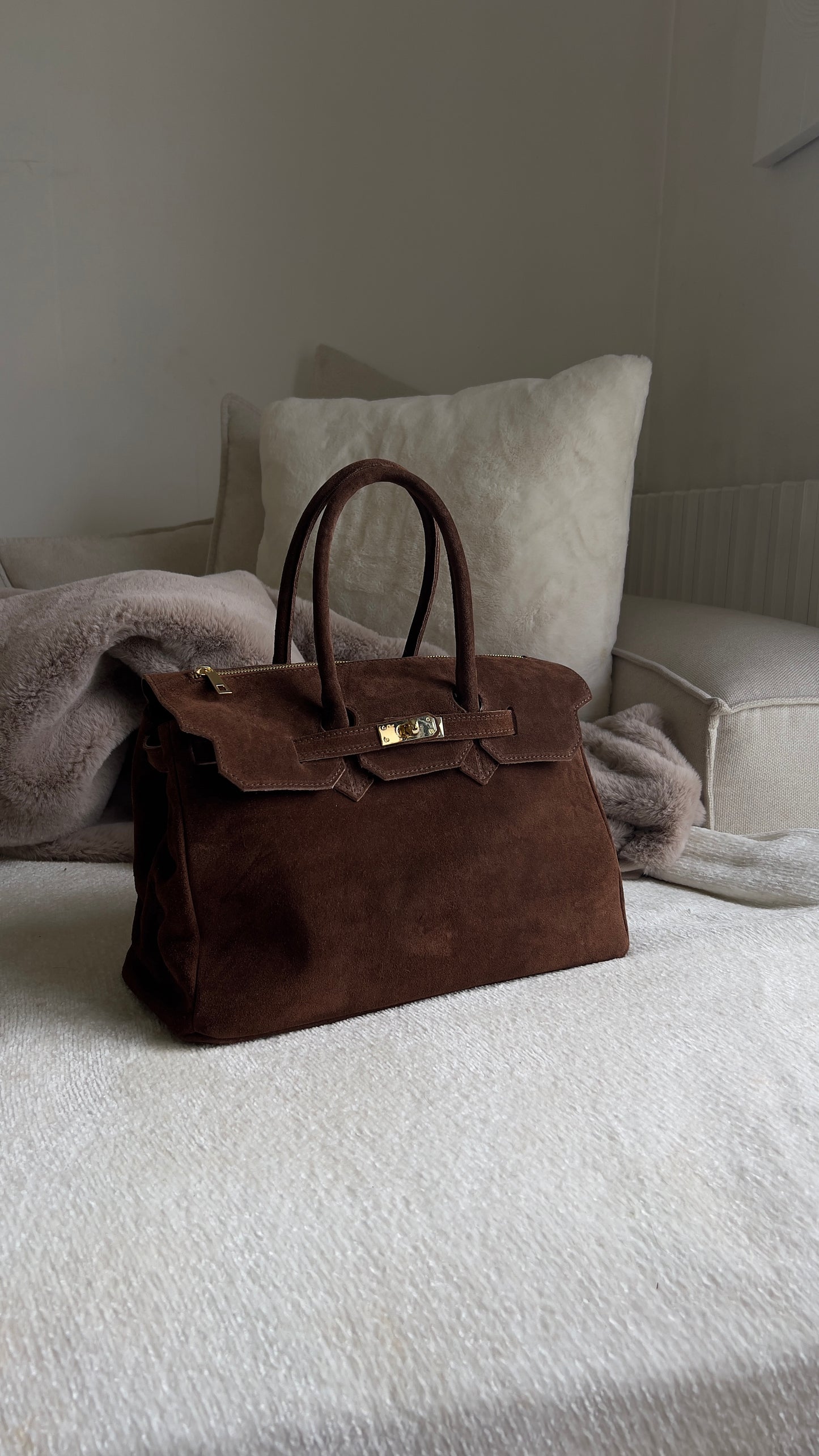 Grand sac en cuir - chocolat