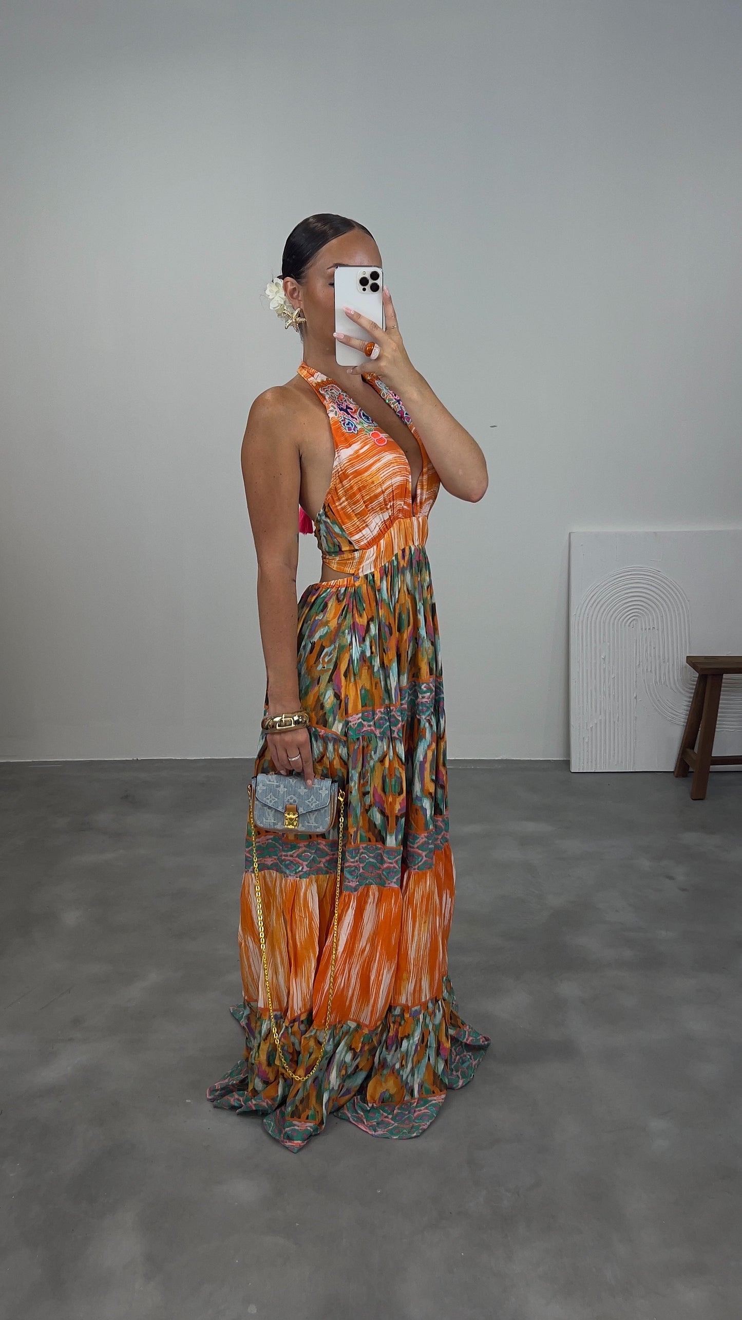 Robe longue TAO - orange