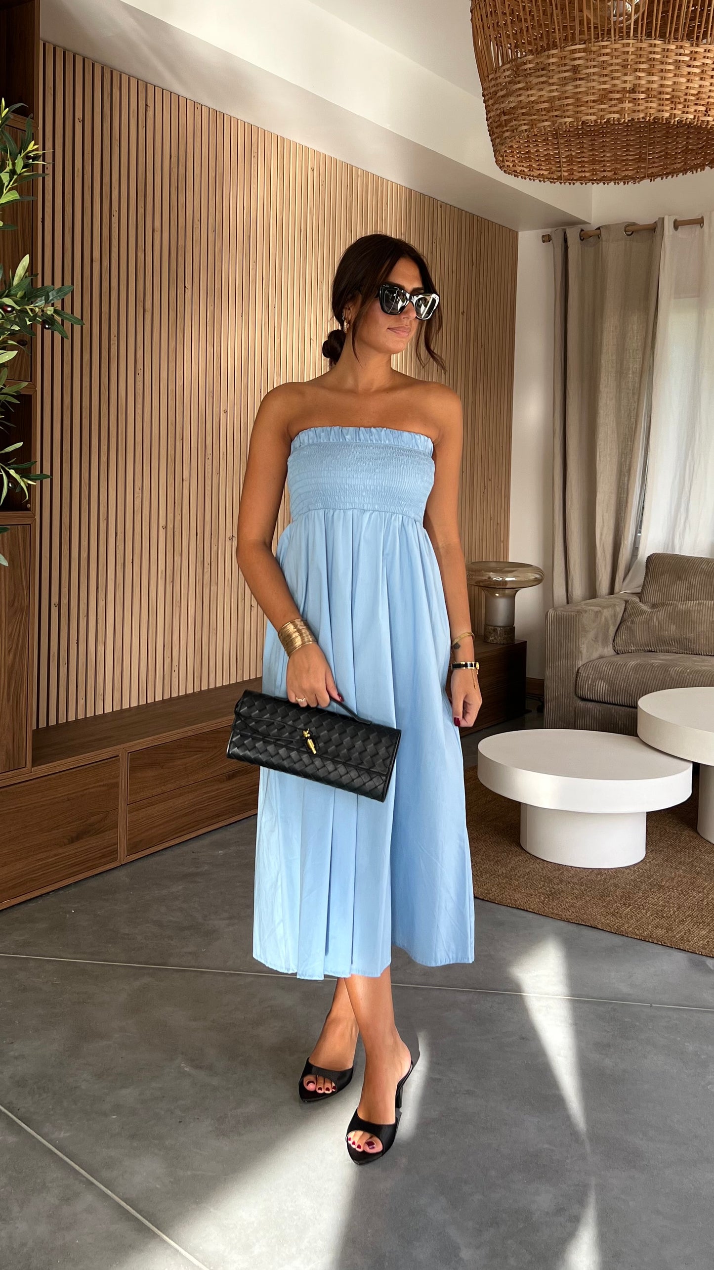 Robe bustier - bleue