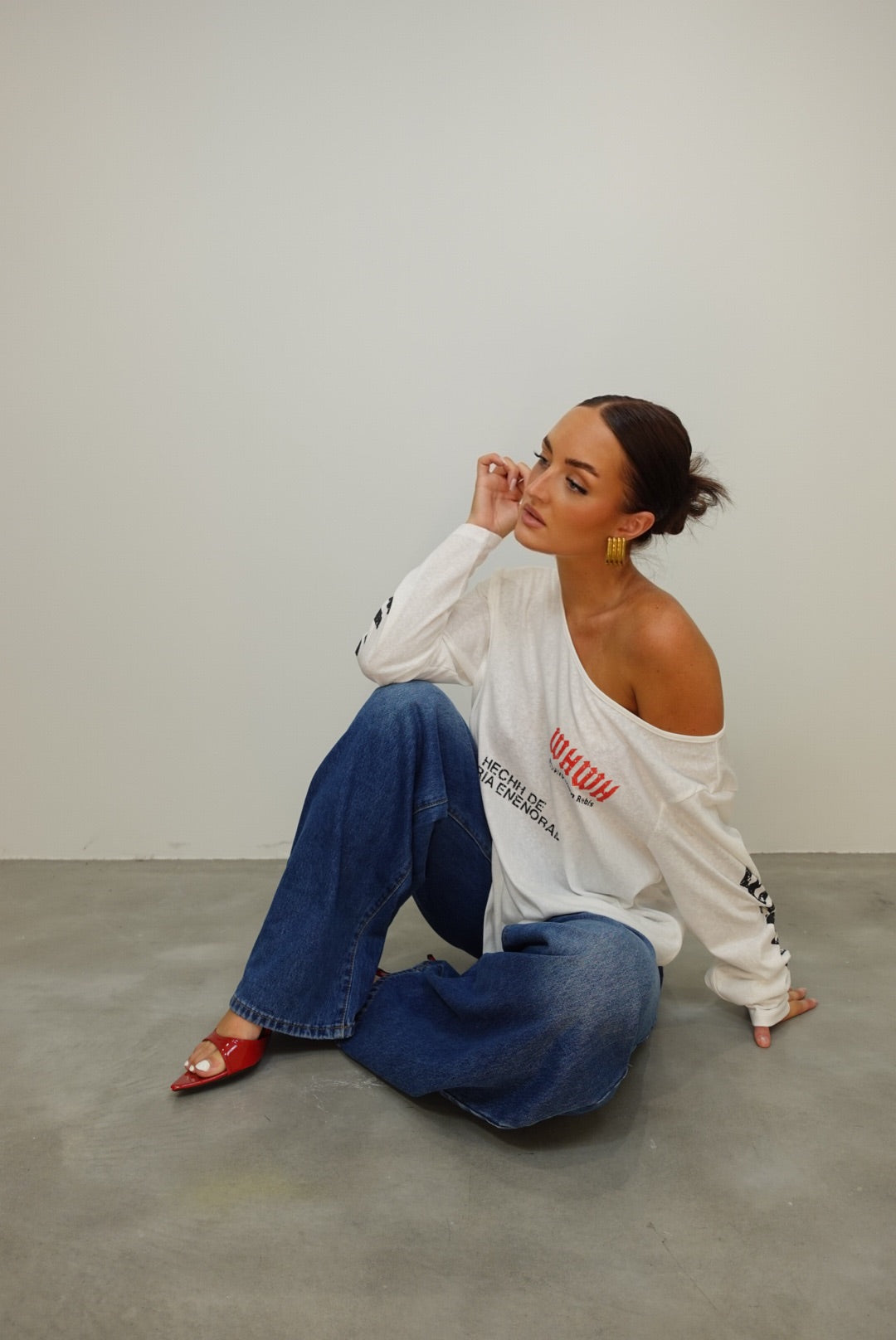 Reversed detail jeans - raw