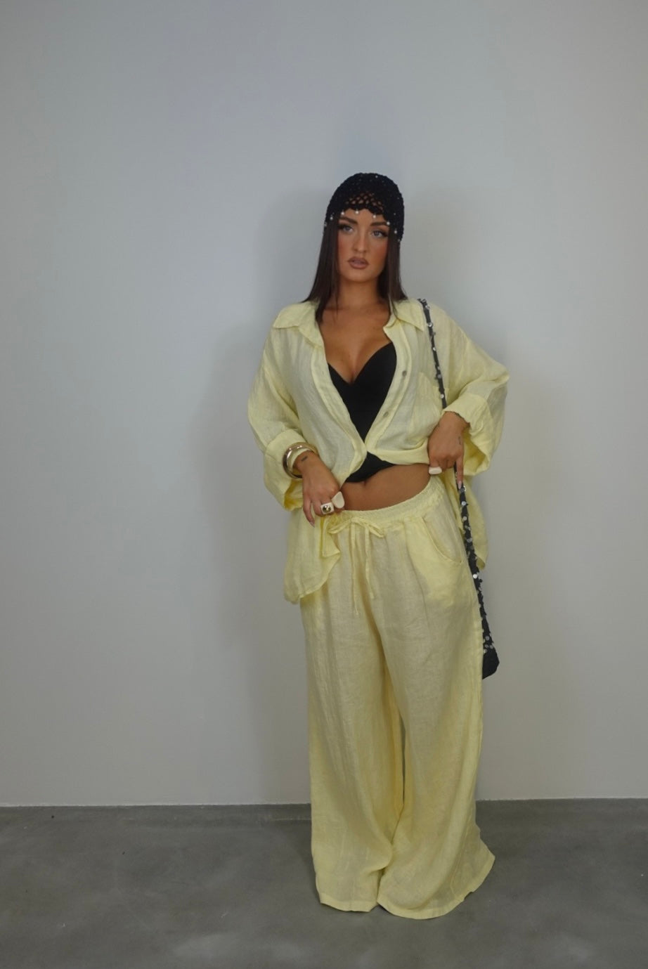 Ensemble en lin - jaune