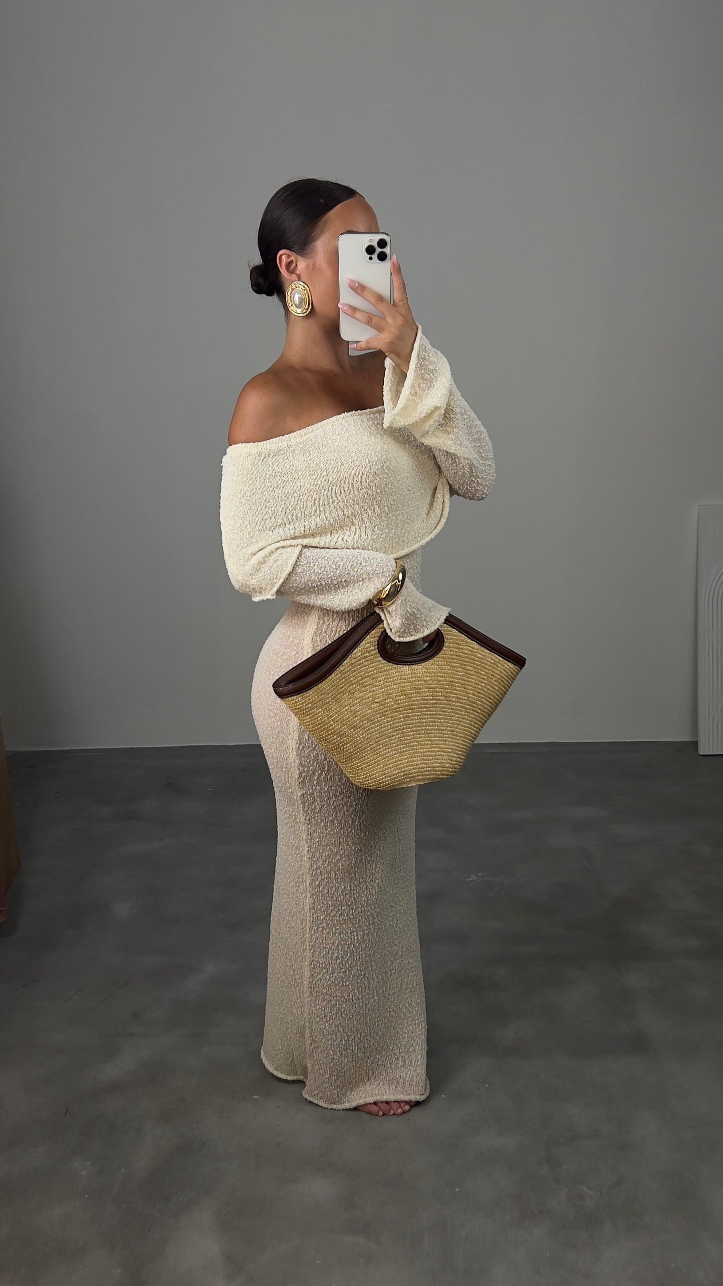 Robe maille MOON - écrue