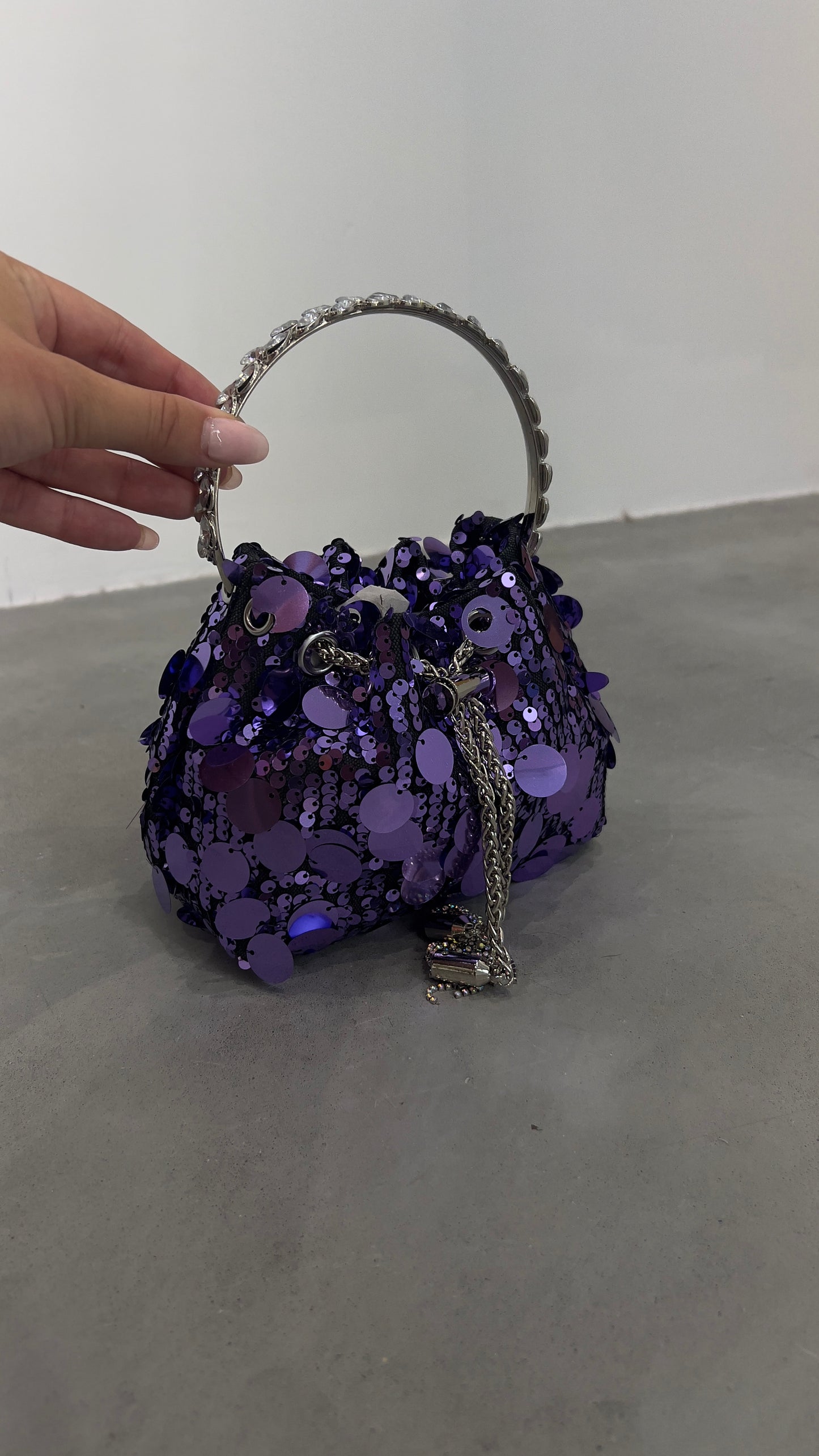 Sac sequin - violet