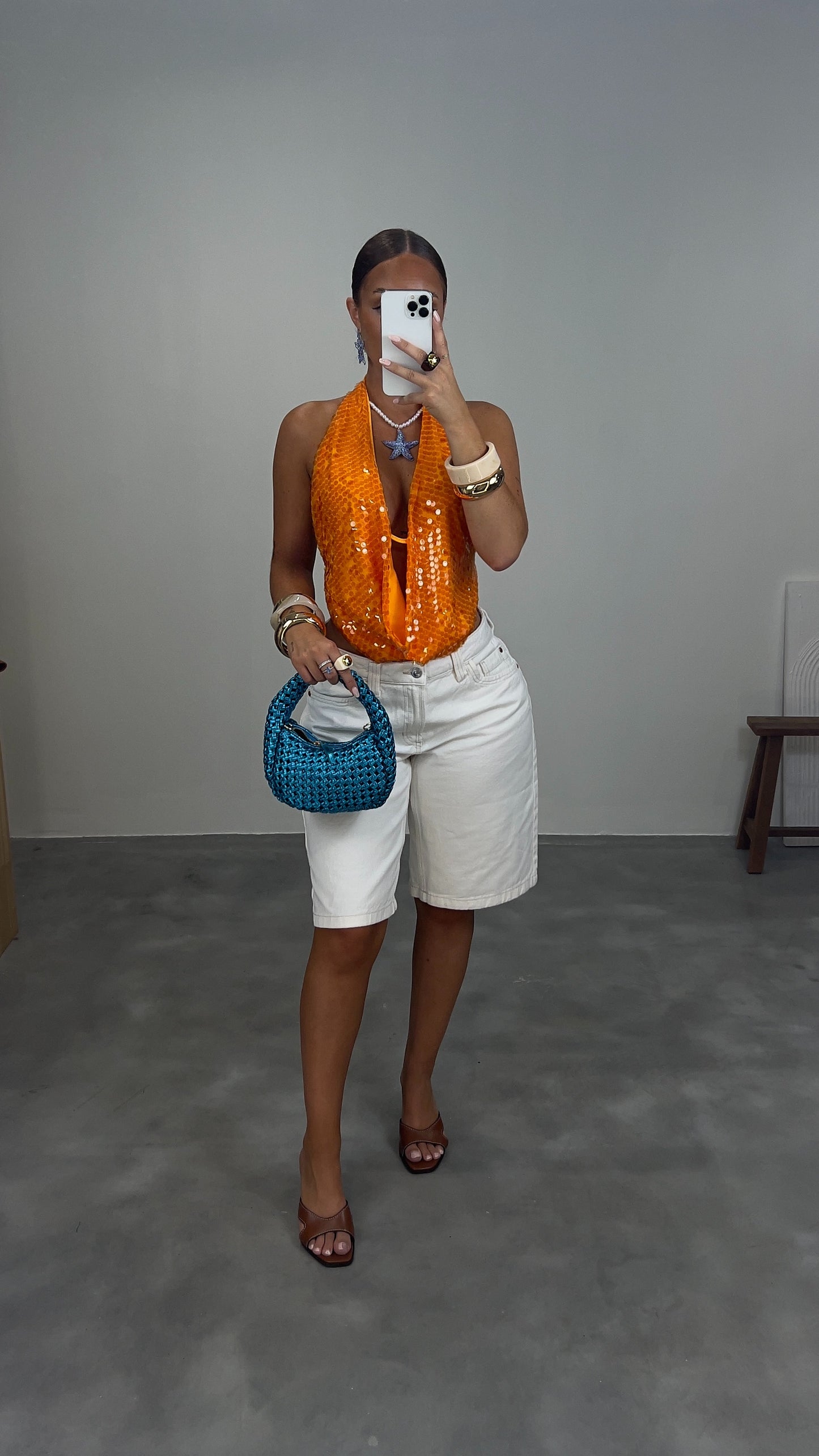 Top plongeant - orange