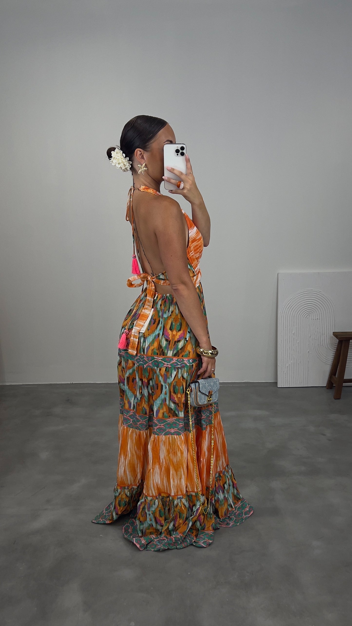 Robe longue TAO - orange