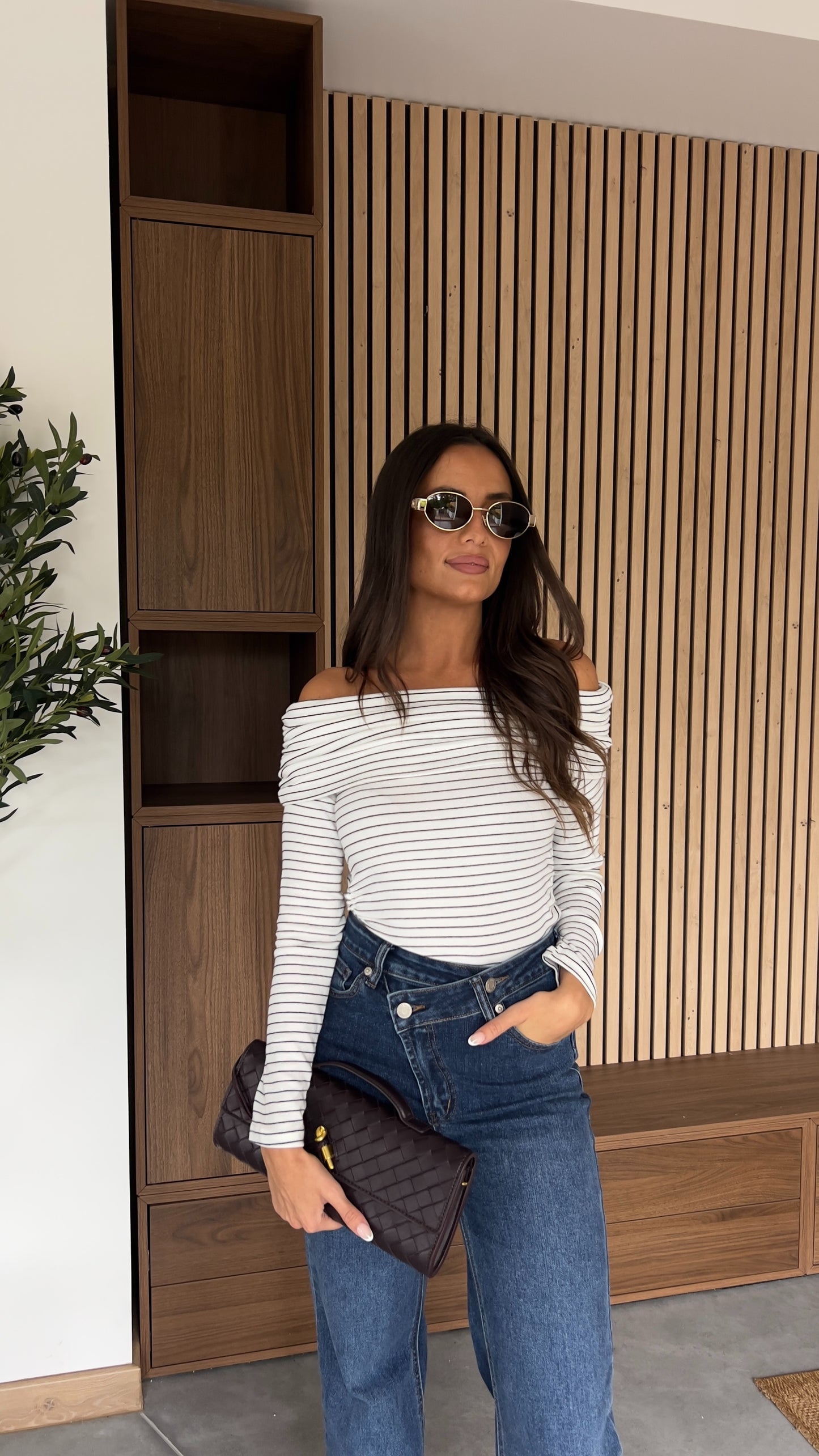 Top marinière - blanc