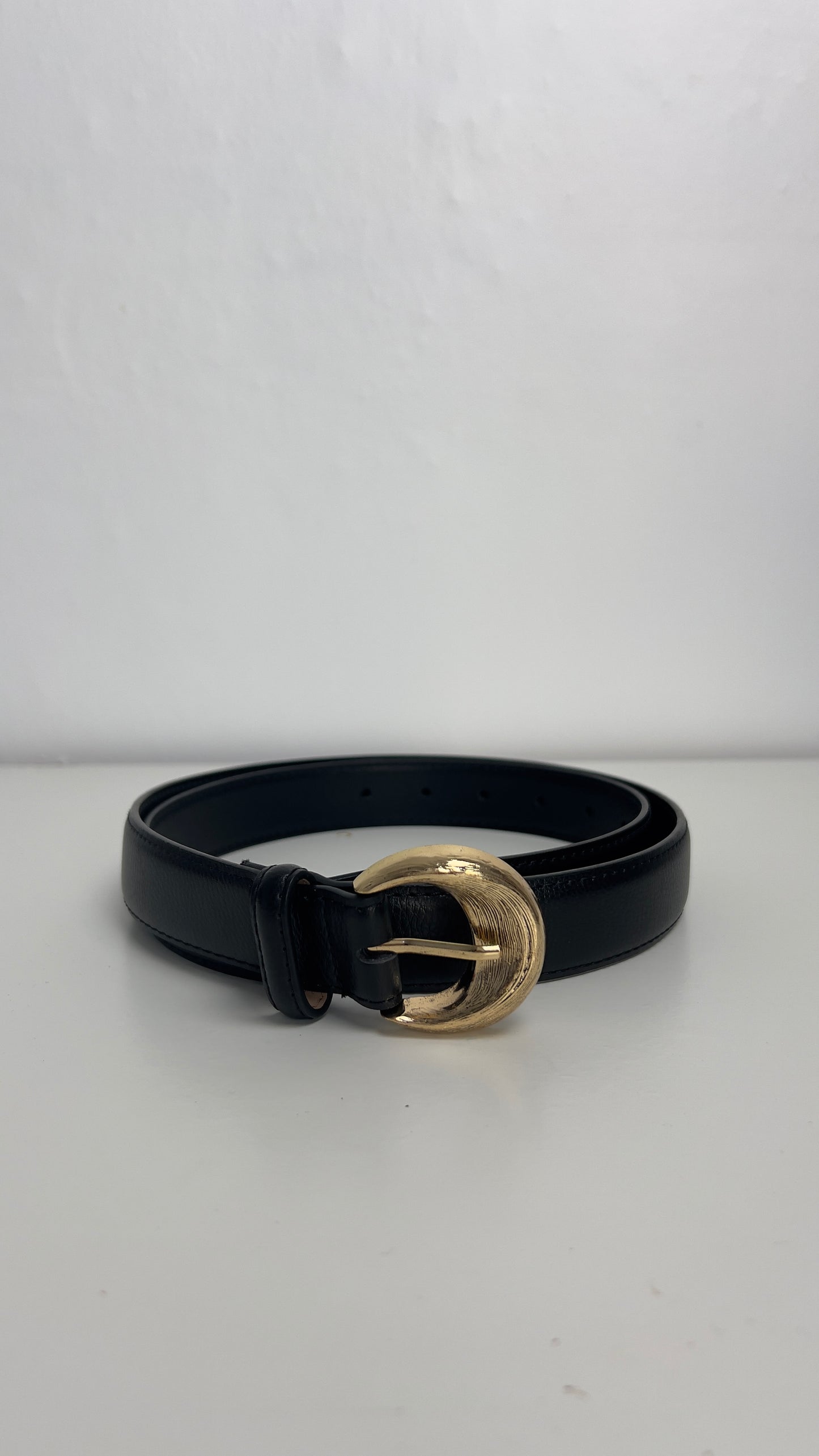 Ceinture en cuir - noire