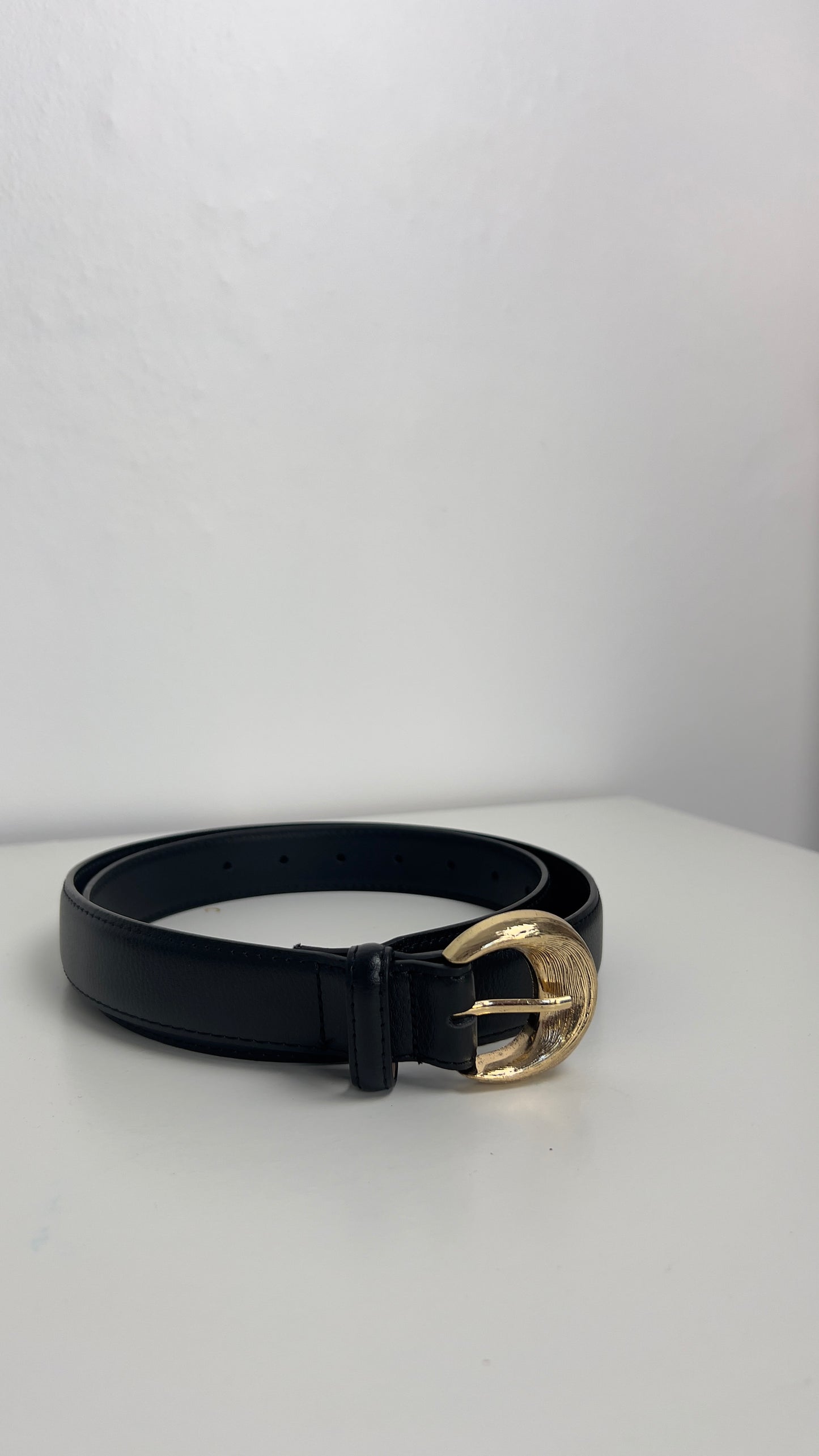 Ceinture en cuir - noire