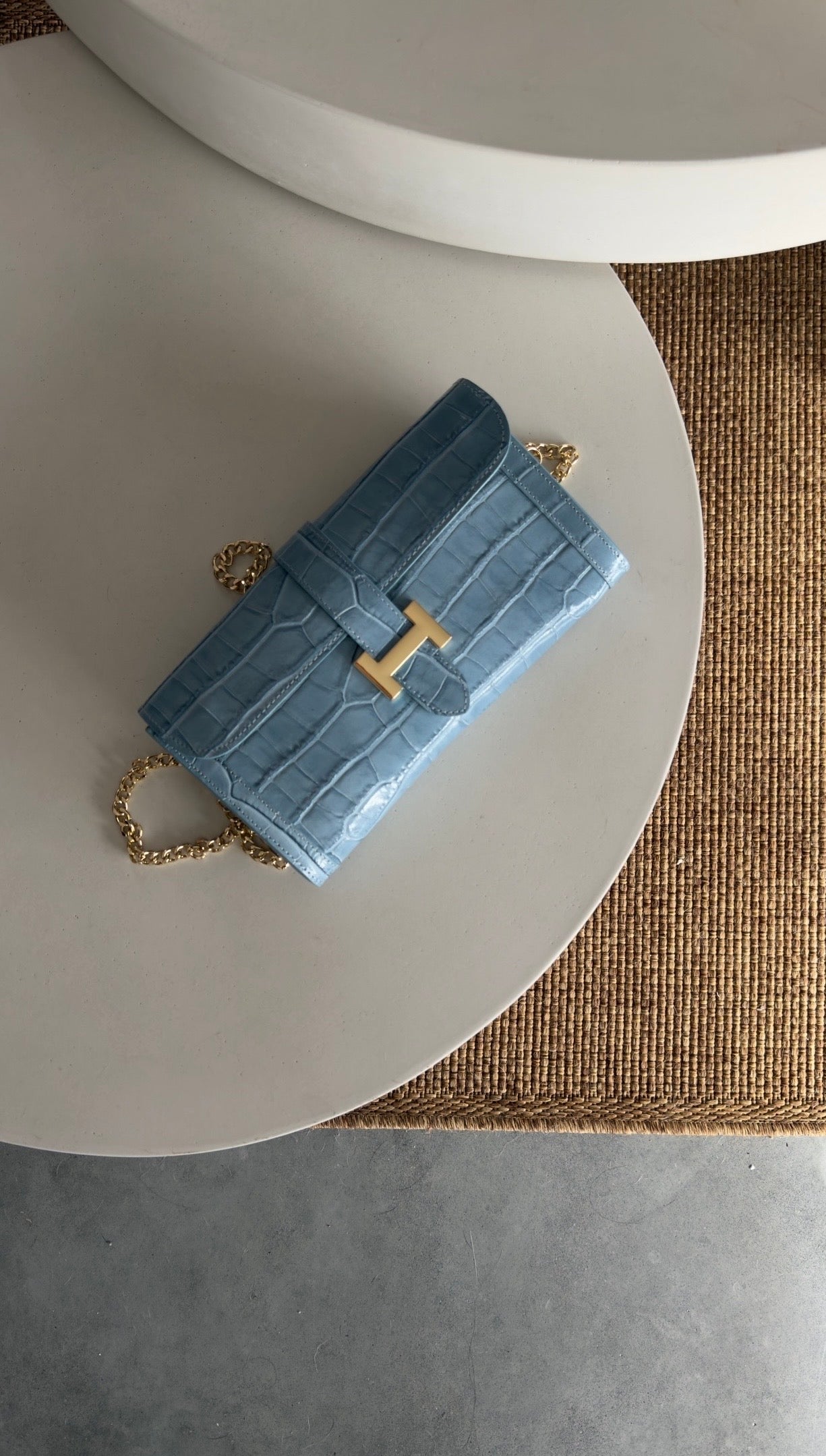 Sac baguette - bleu