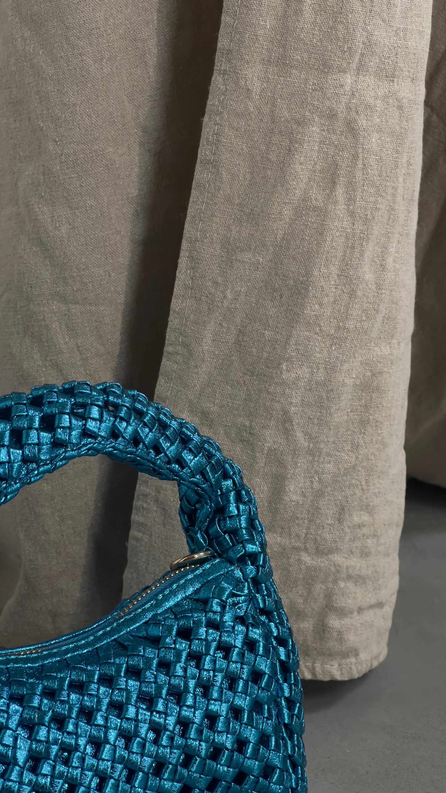 Sac tressé - bleu