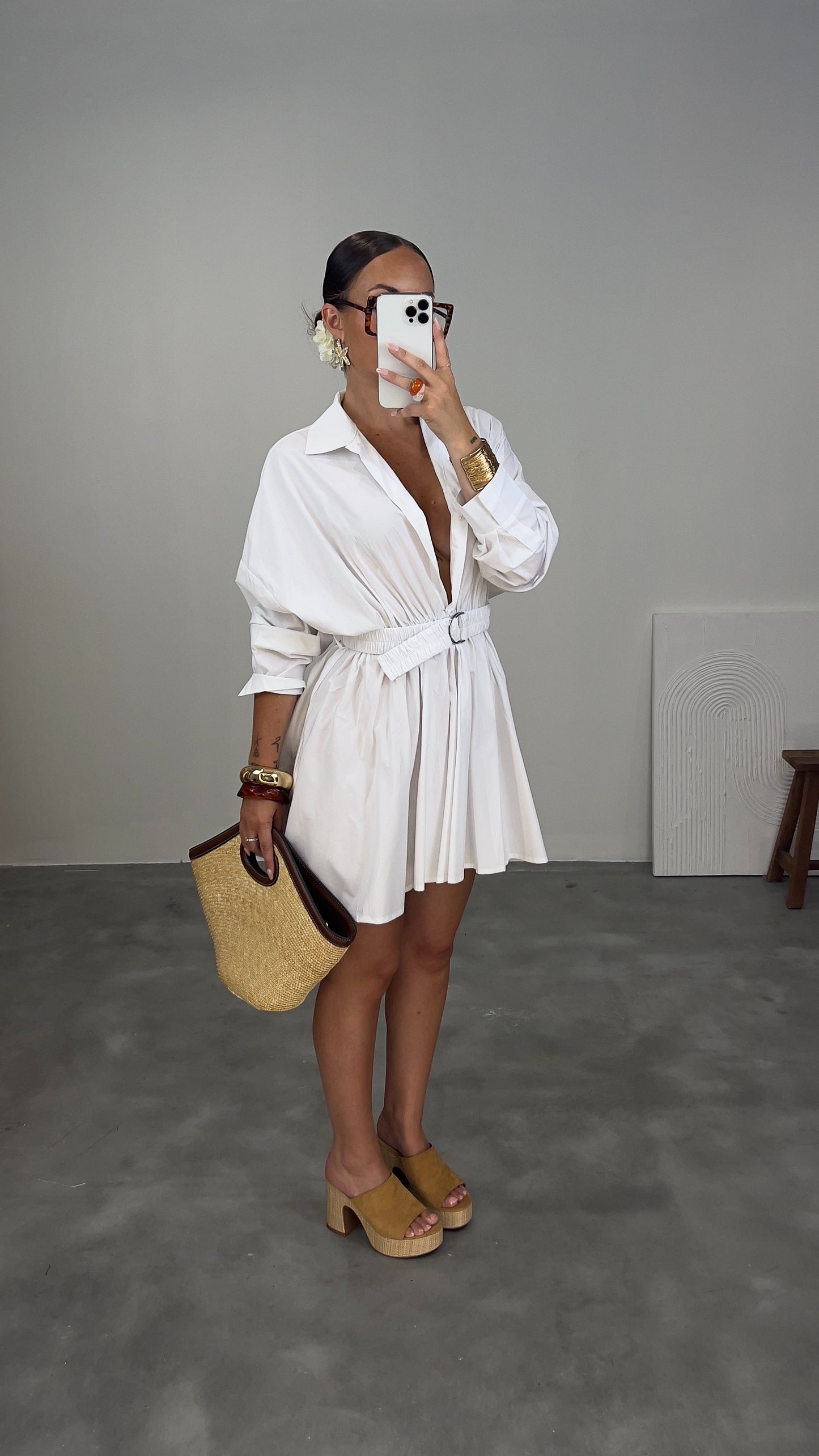 Robe courte - blanche