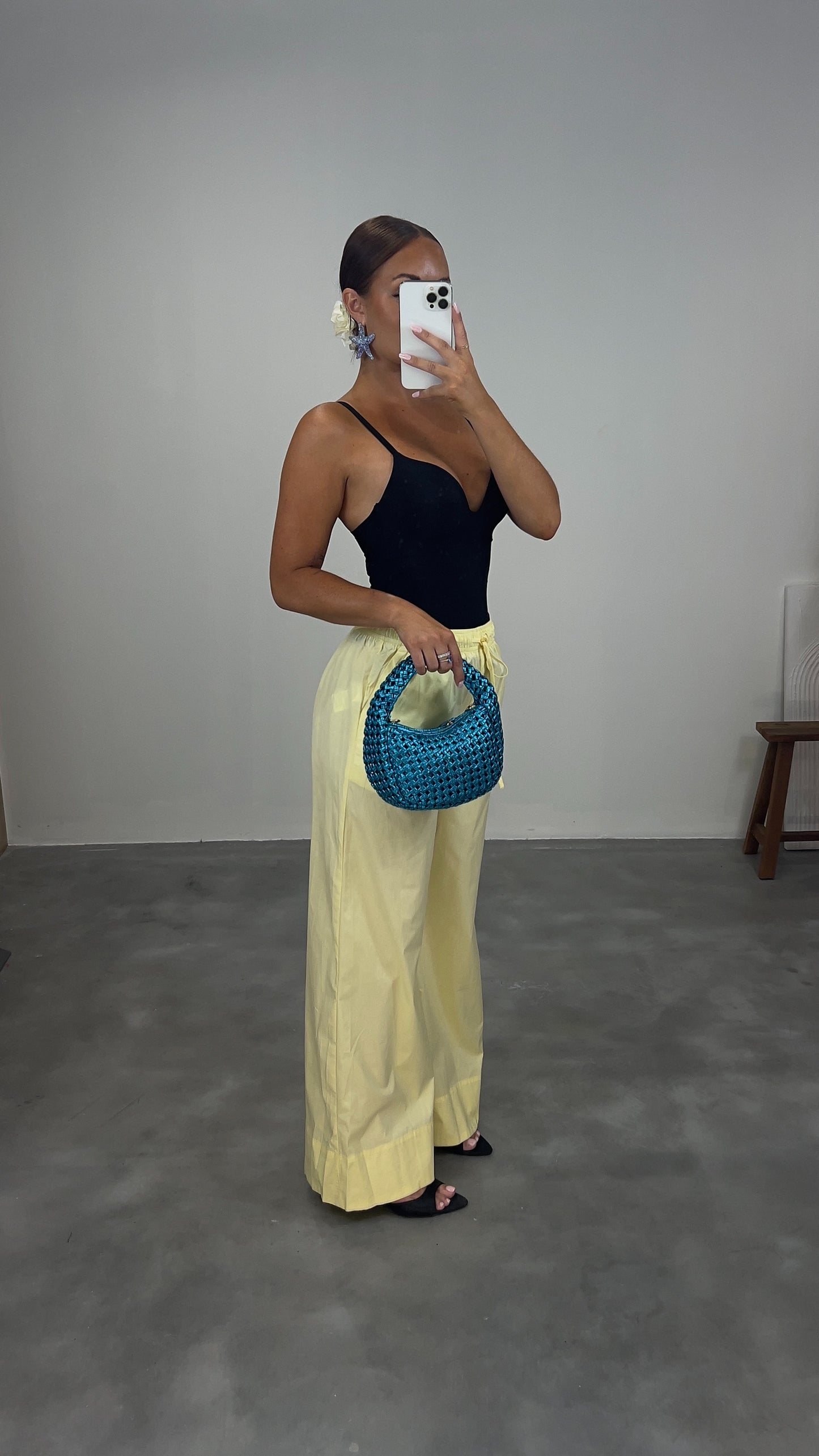 Pantalon élastique - jaune