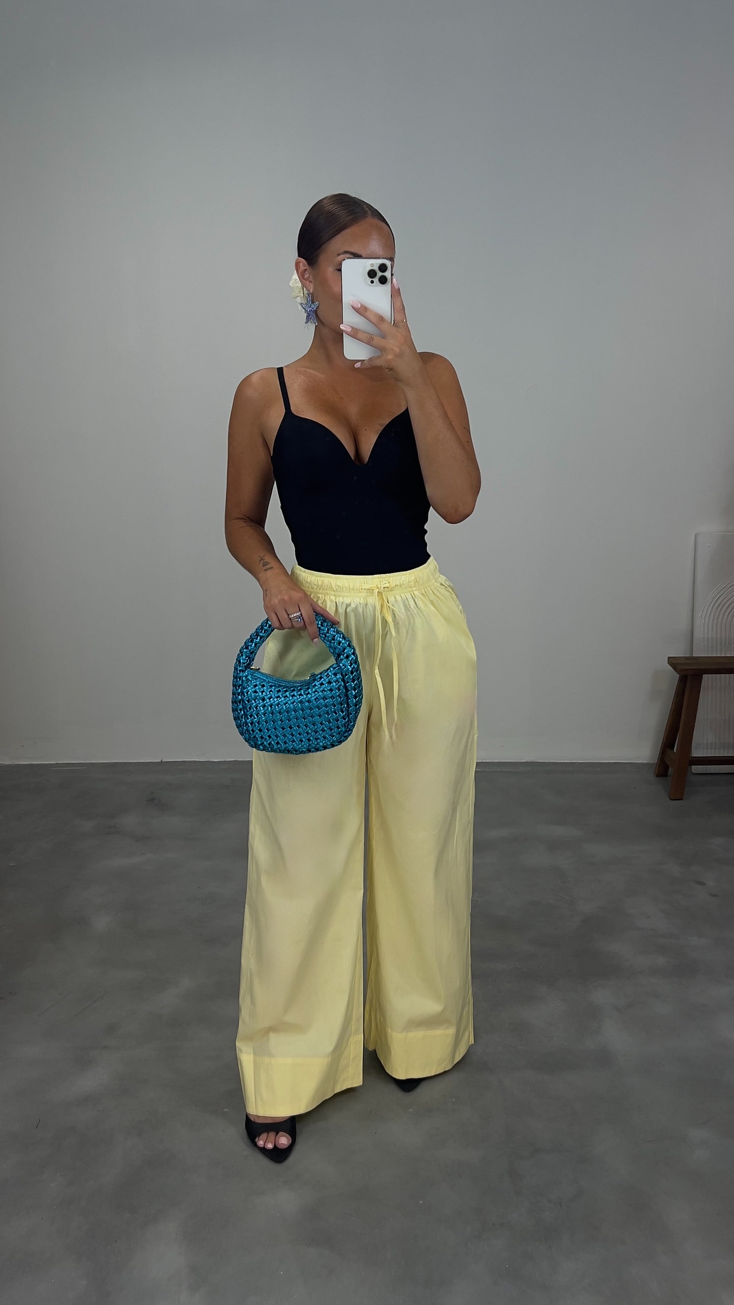 Pantalon élastique - jaune