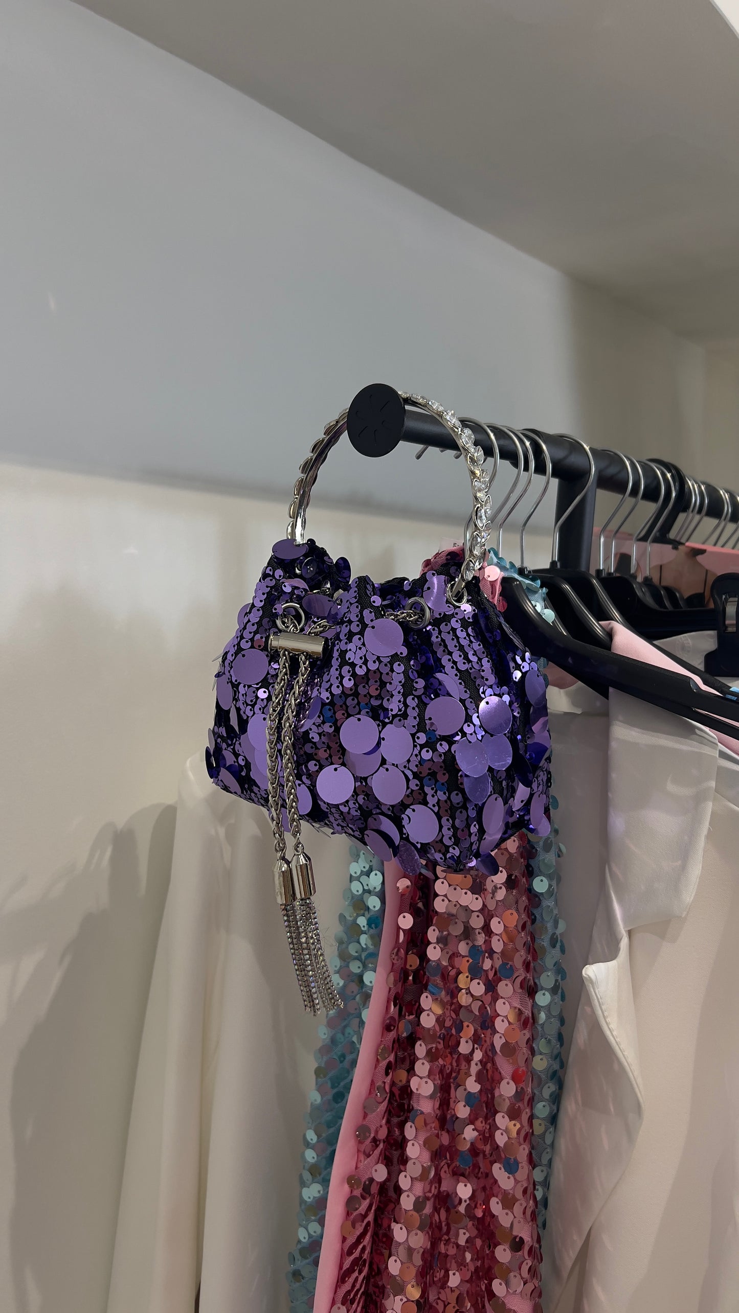 Sac sequin - violet