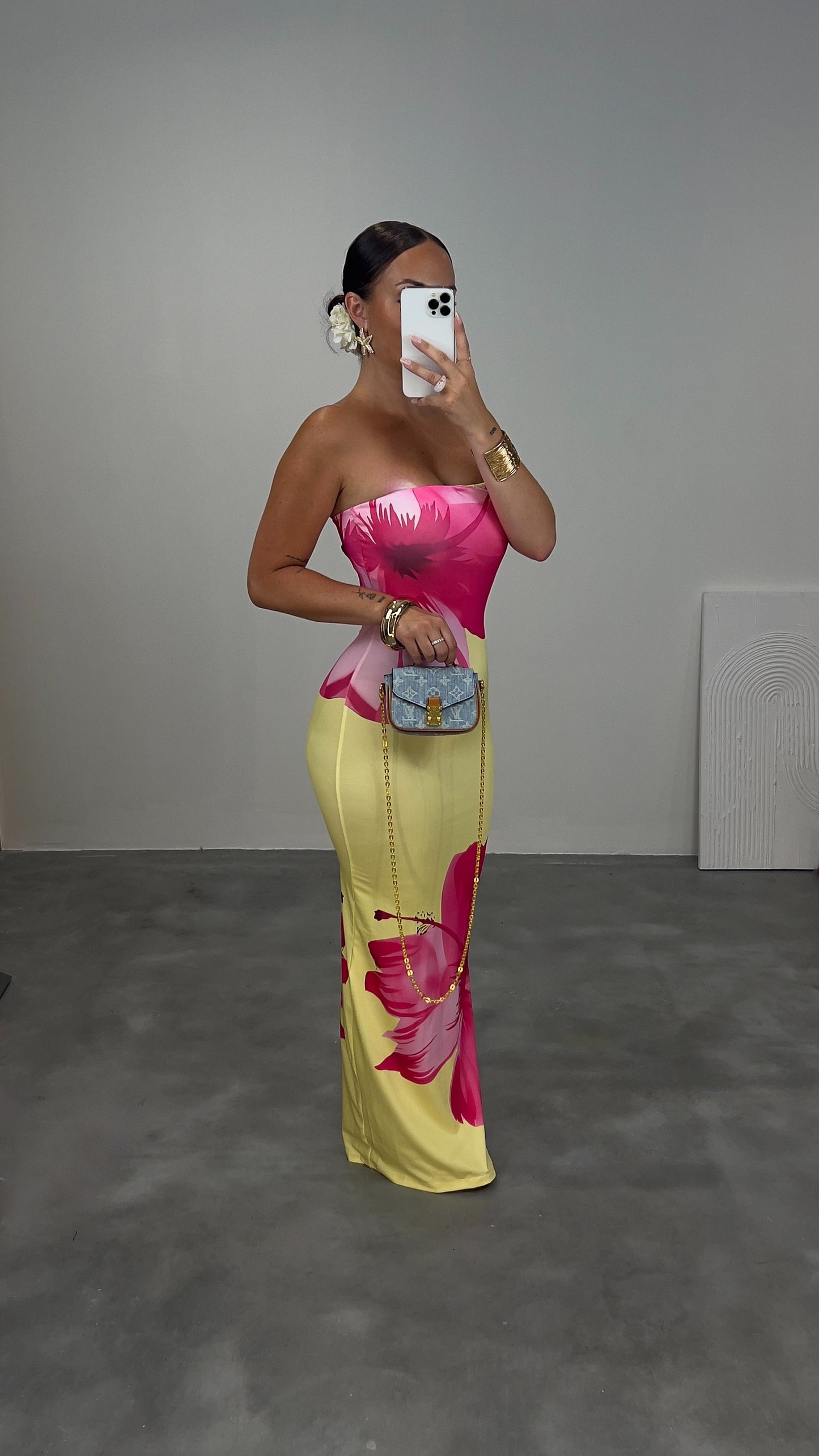 Robe bustier OANA - jaune