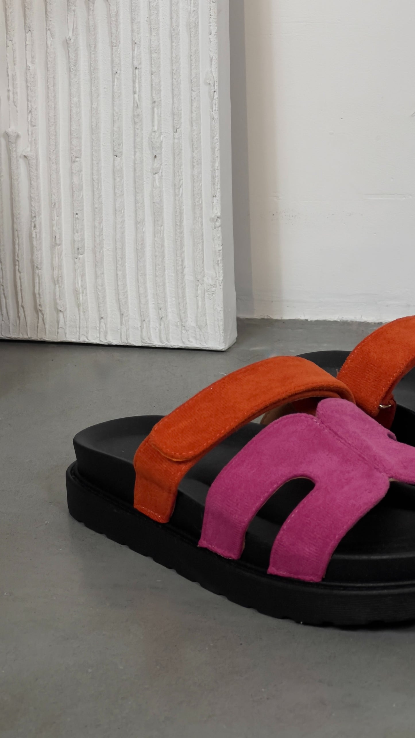 Sandales H - orange et rose