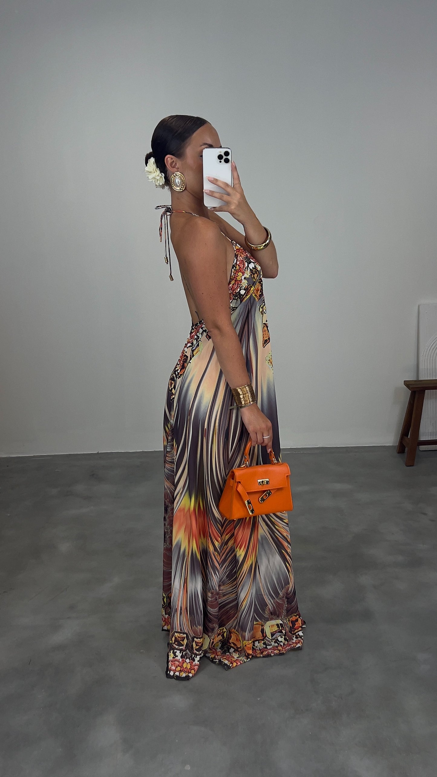 Robe dos nu sirène - chocolat