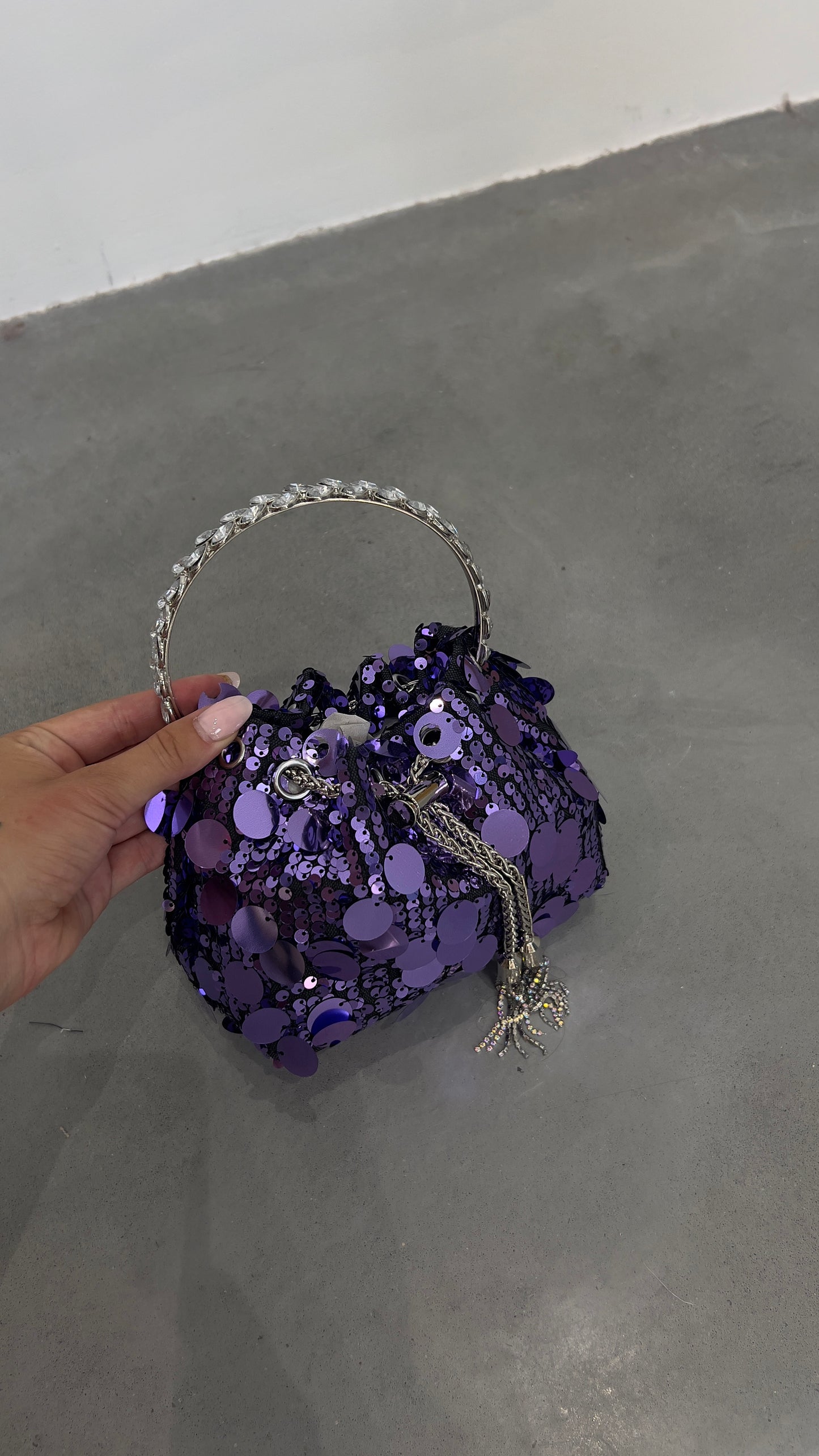 Sac sequin - violet