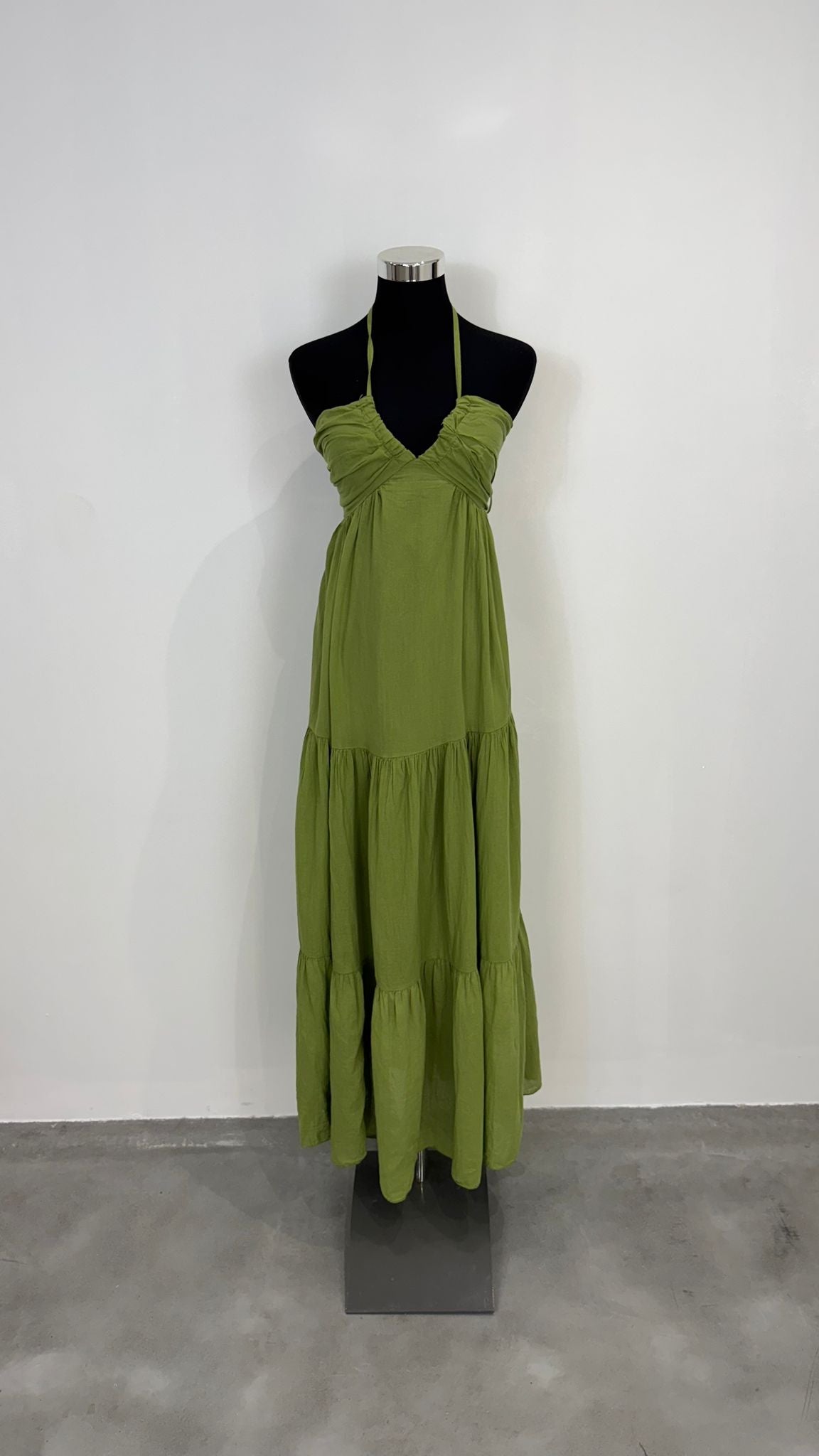 Robe croisée vert olive