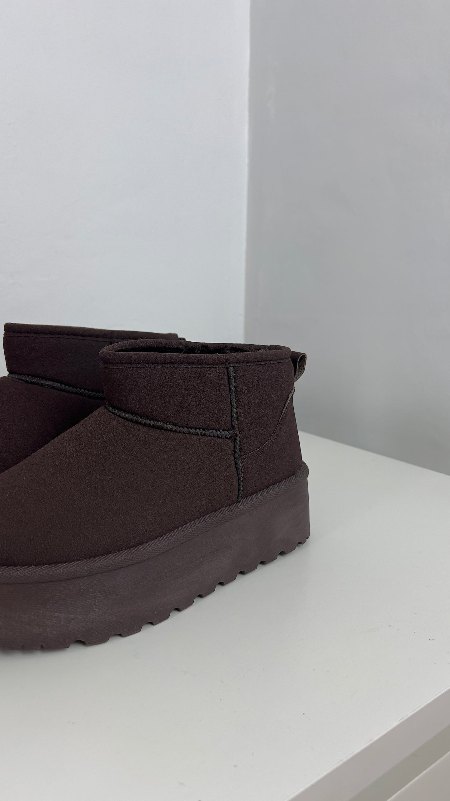 Bottines fourrées - chocolat