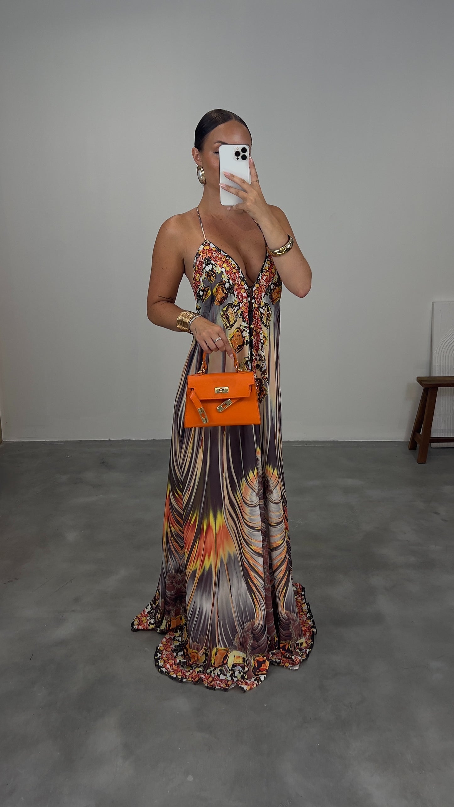 Robe dos nu sirène - chocolat