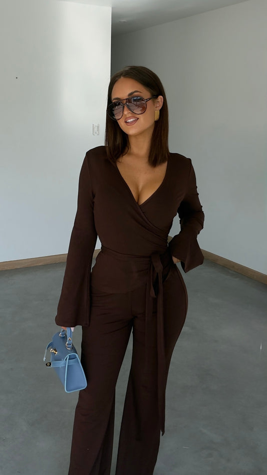 Ensemble cache cœur - chocolat