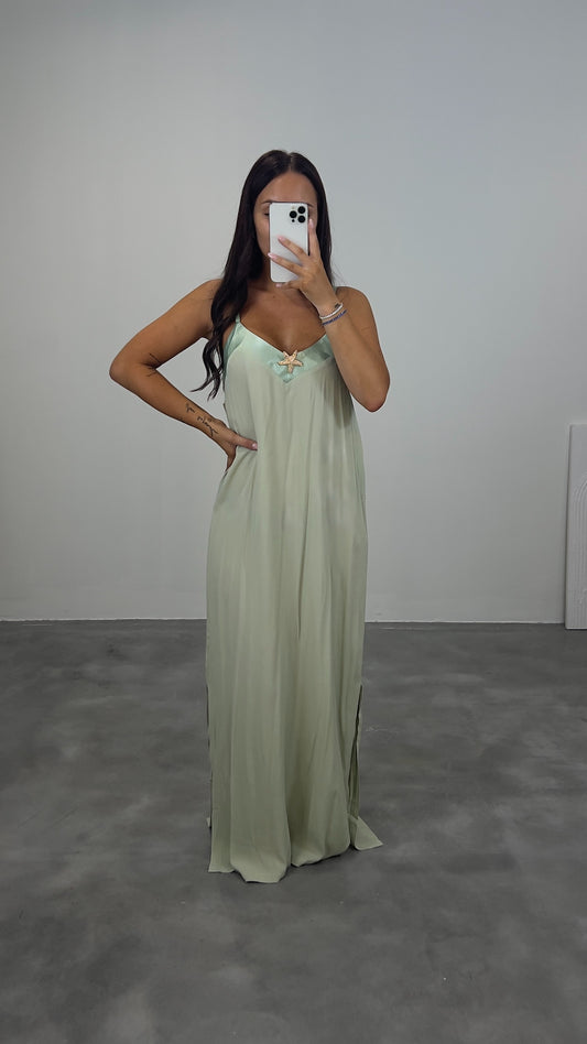 Robe étoile vert sauge