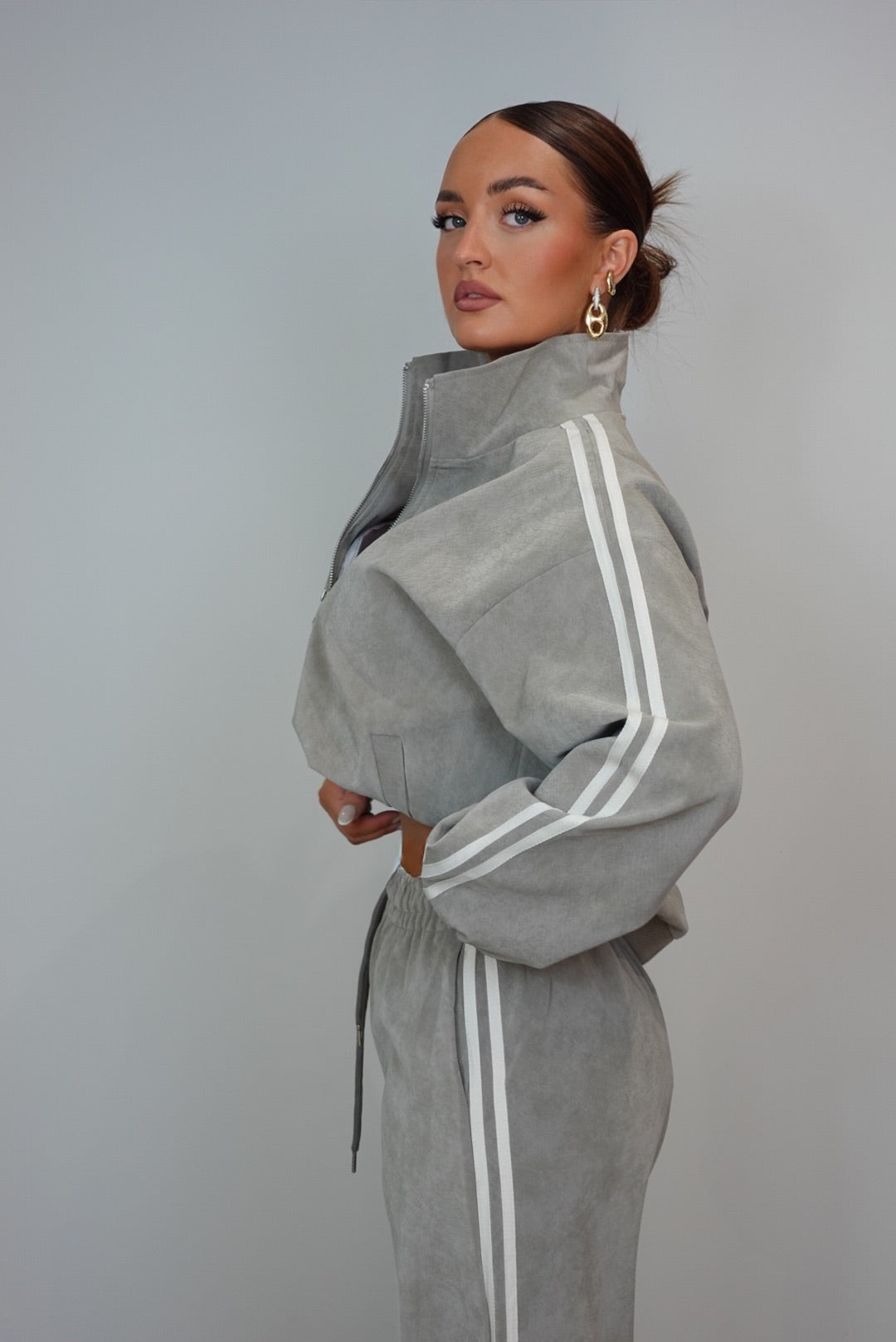 Ensemble effet croco à bandes - taupe