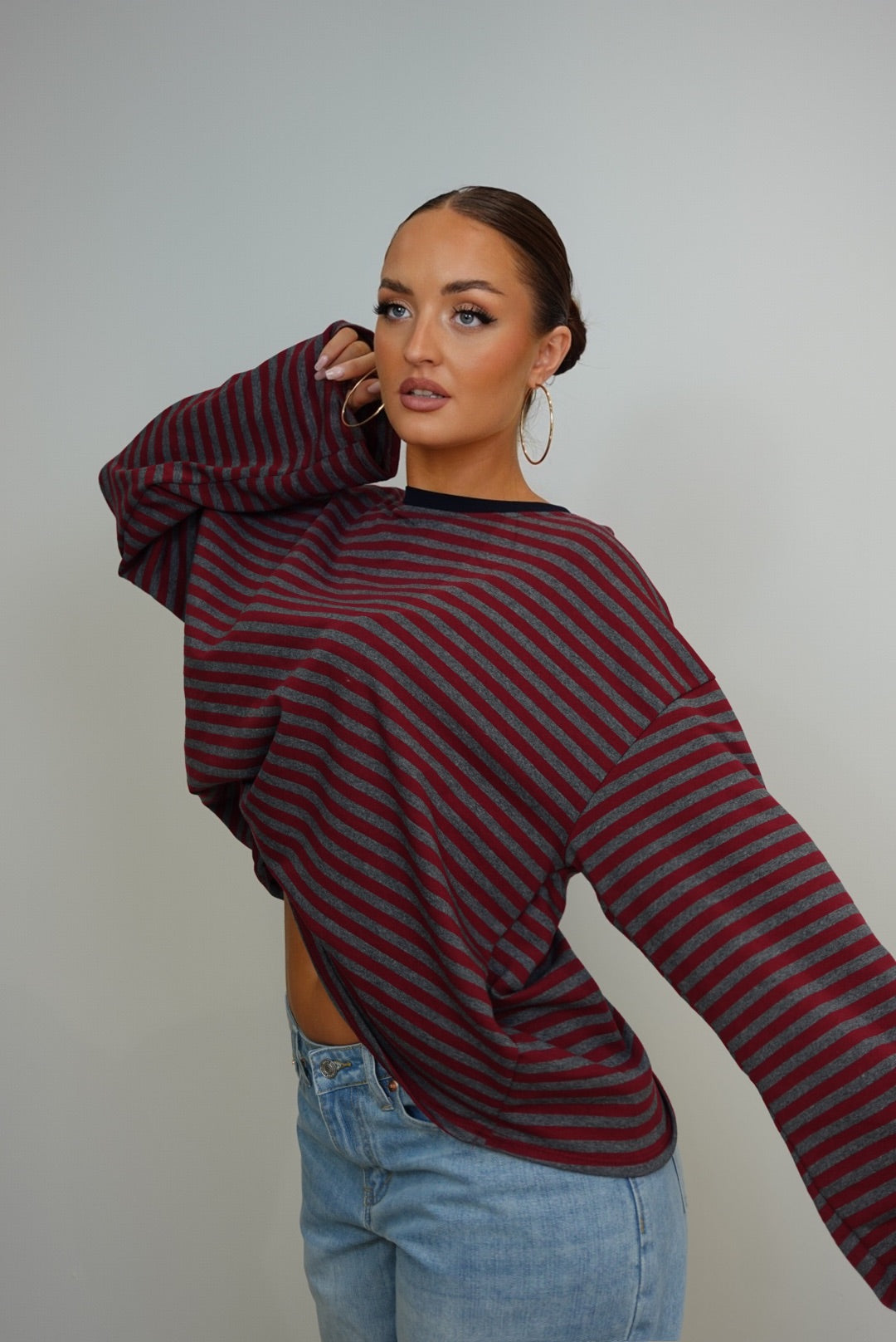 Jeans taille basse loose - clair