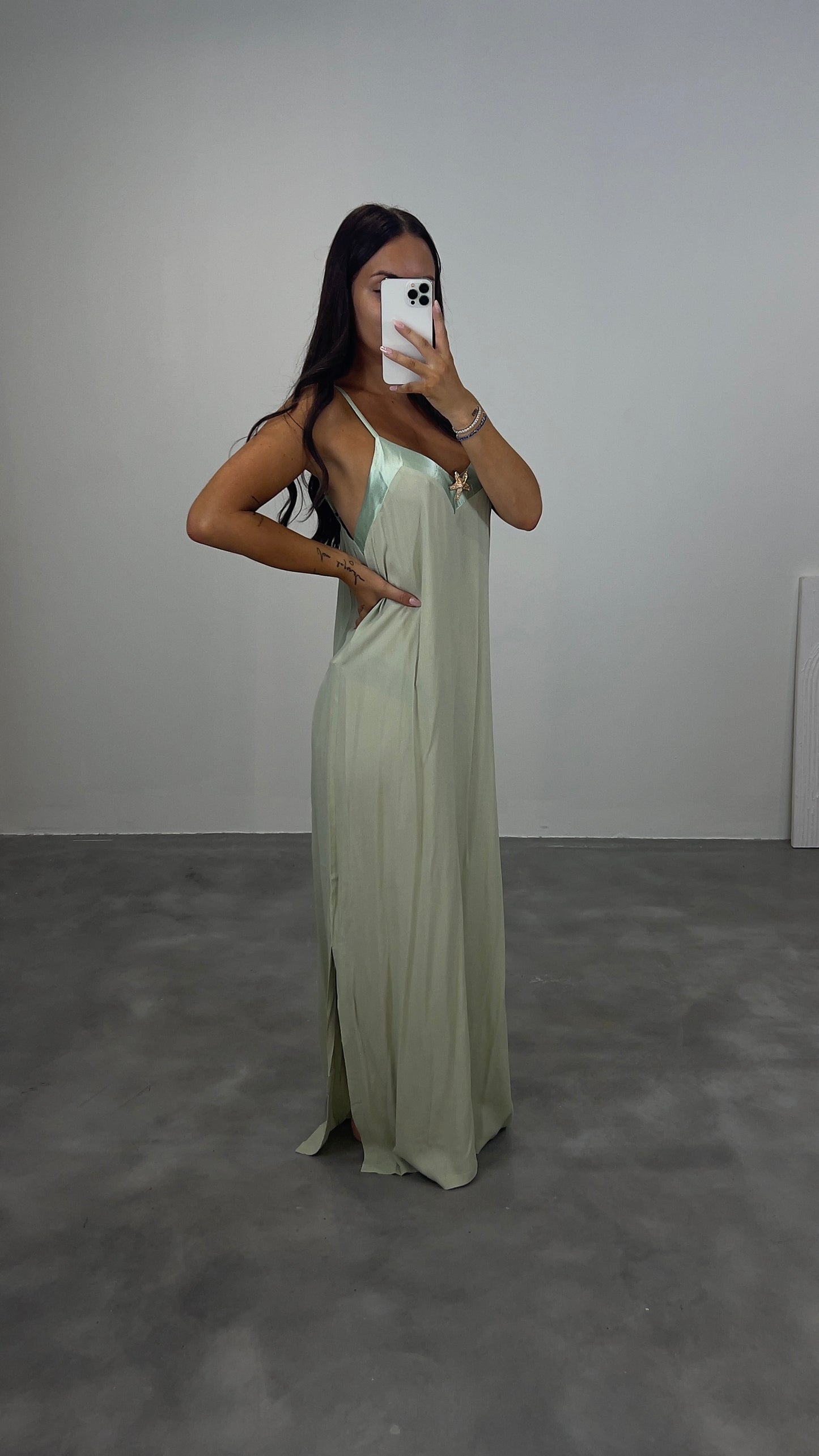 Robe étoile vert sauge
