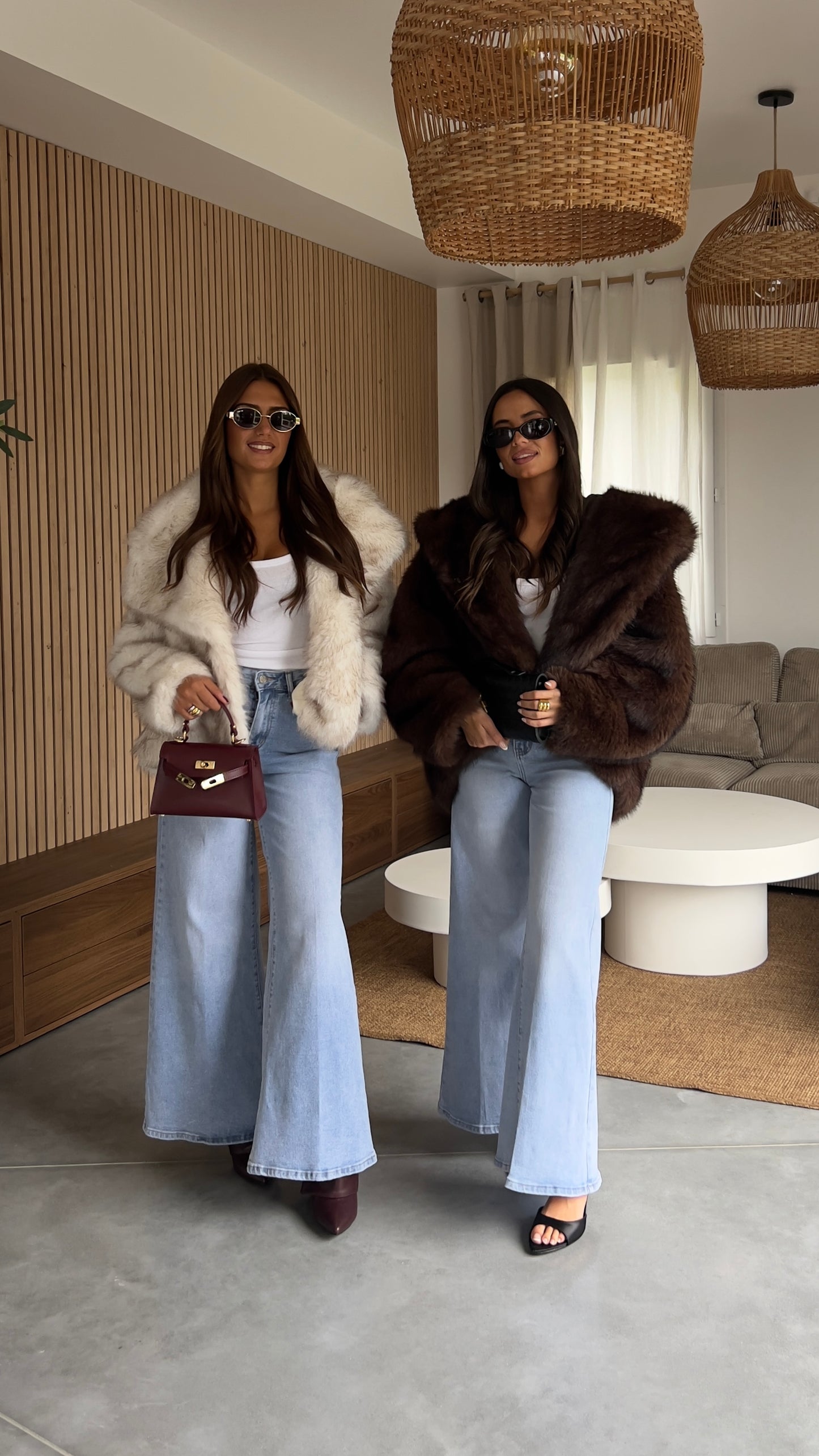 Fausse fourrure - taupe