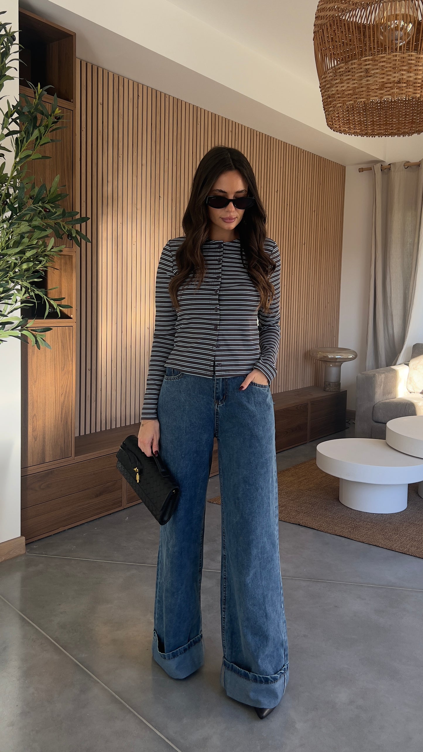 Gilet rayures - bleu marine