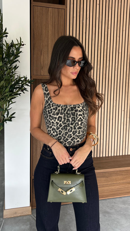 Corset léopard
