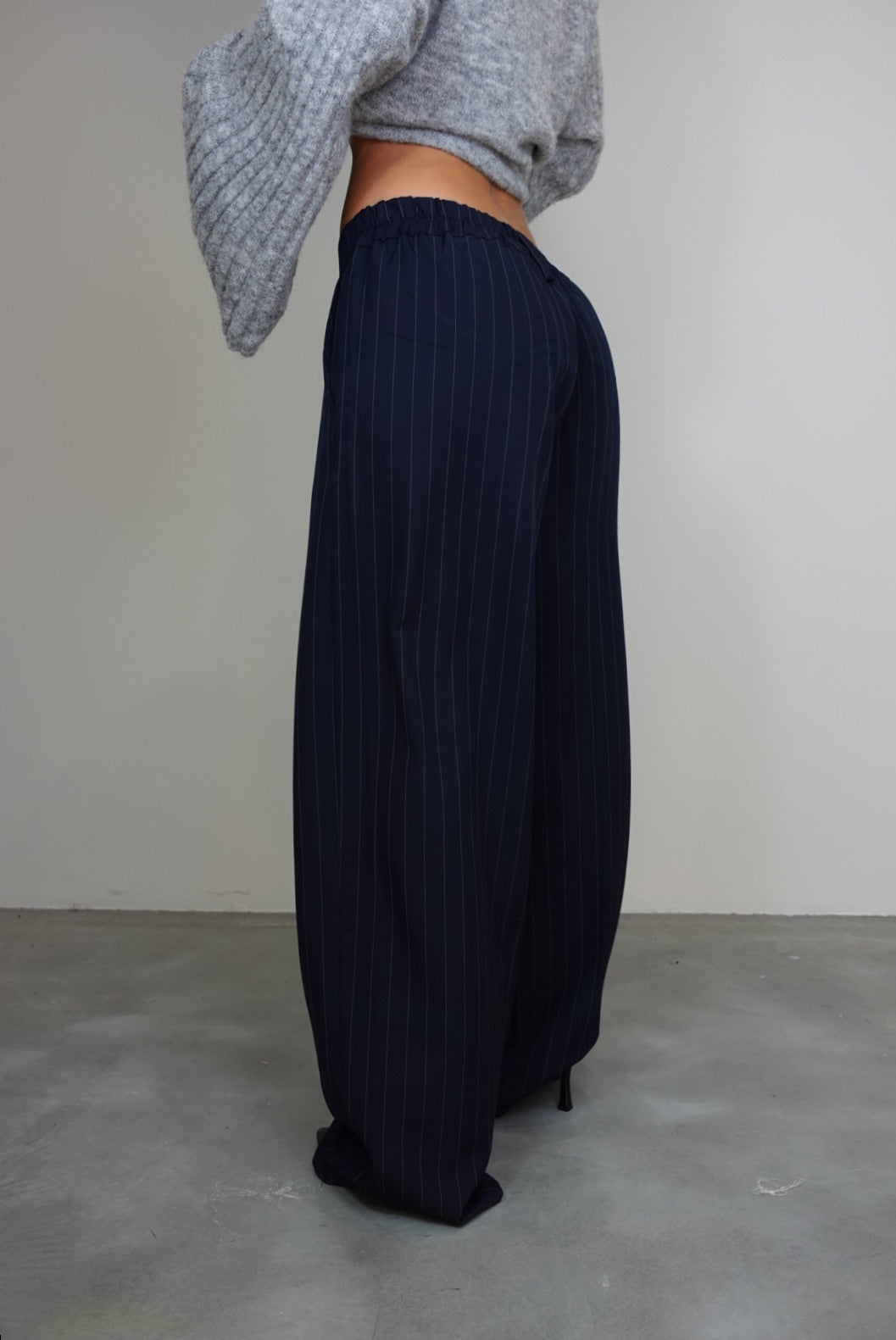 Pantalon à rayures - bleu marine