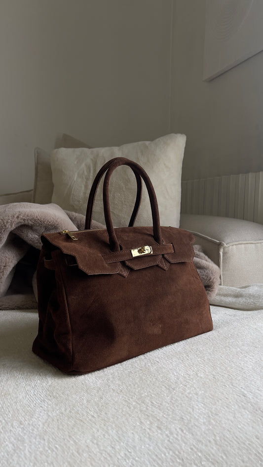 Grand sac en cuir - chocolat