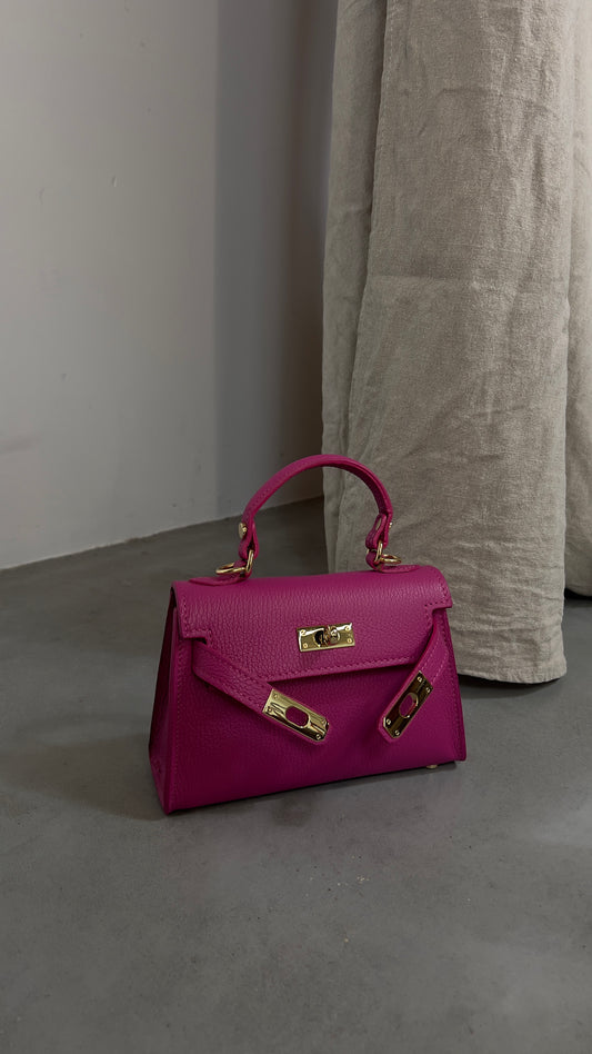 Sac en cuir H - rose