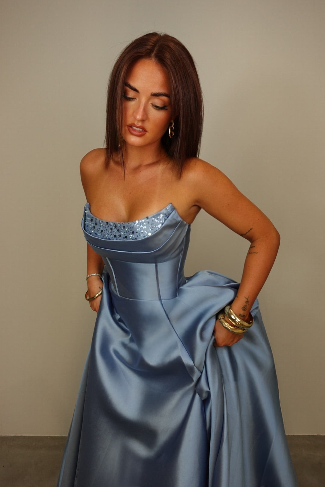 Robe princesse COUTURE - bleue