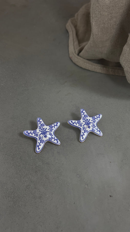 Boucles d’oreilles étoiles - bleu