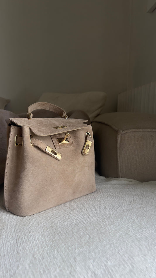 Sac cuir véritable - taupe