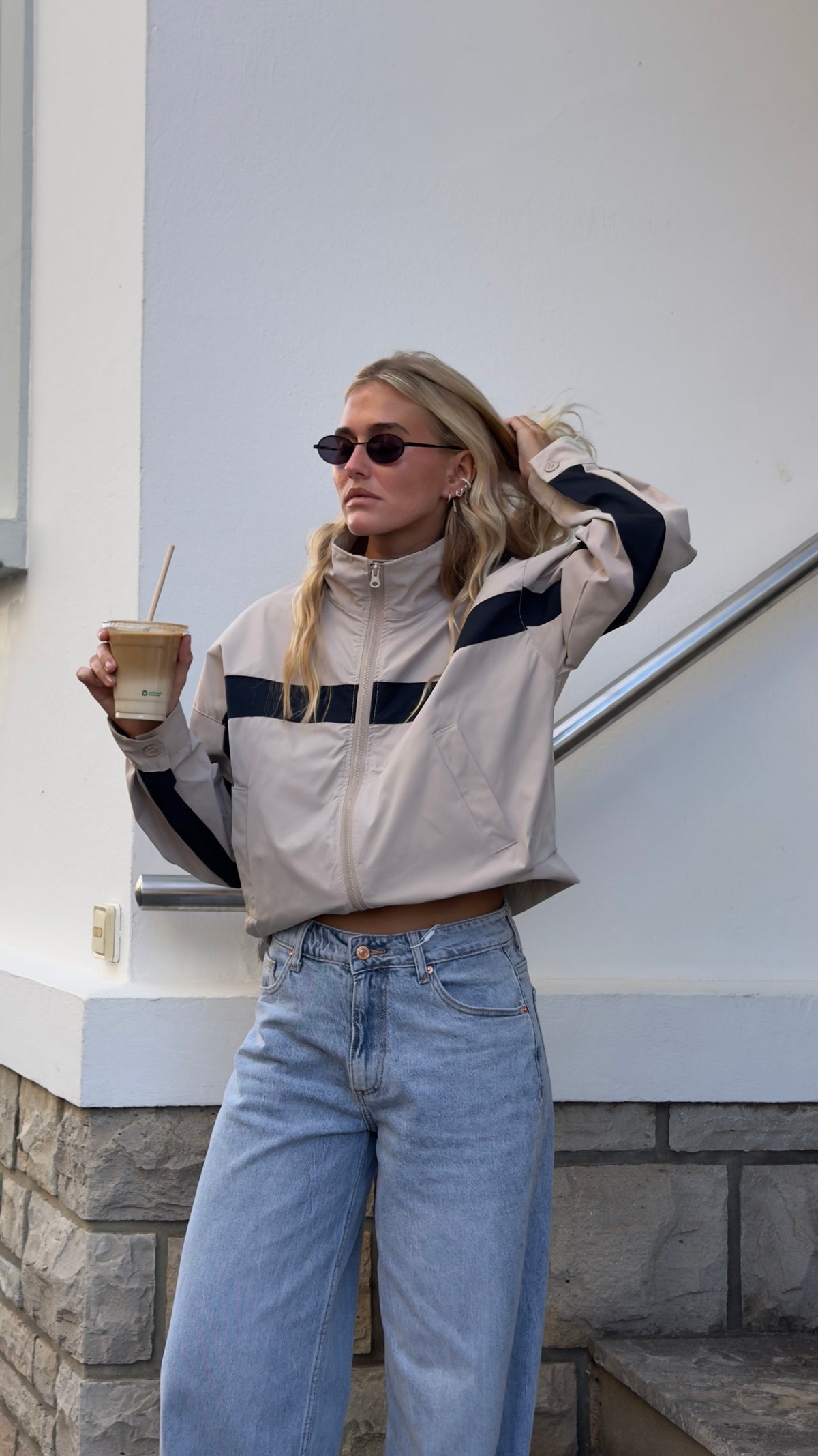Baggy jeans taille basse - clair