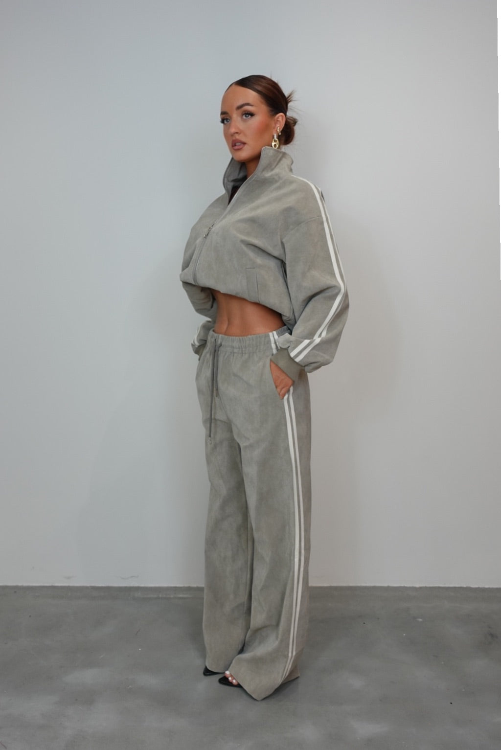 Ensemble effet croco à bandes - taupe