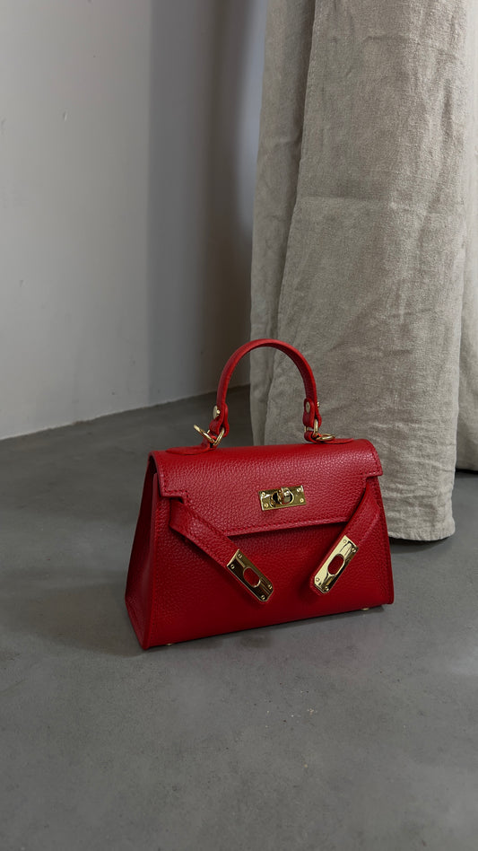 Sac en cuir H - rouge