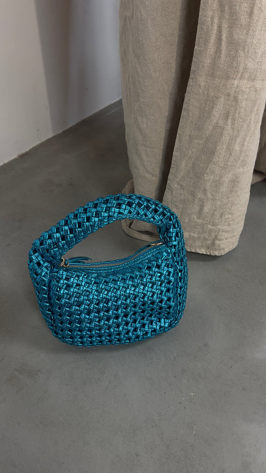 Sac tressé - bleu