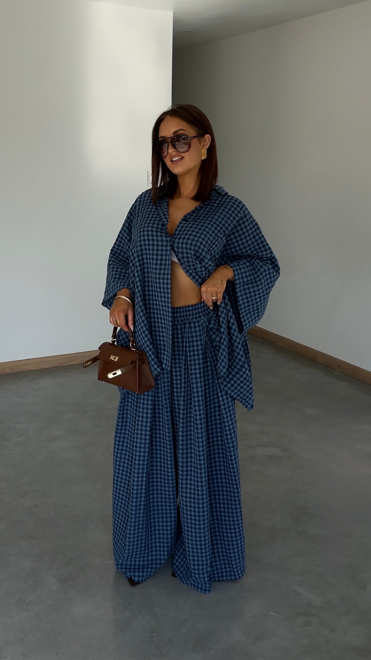 Ensemble carreaux - bleu