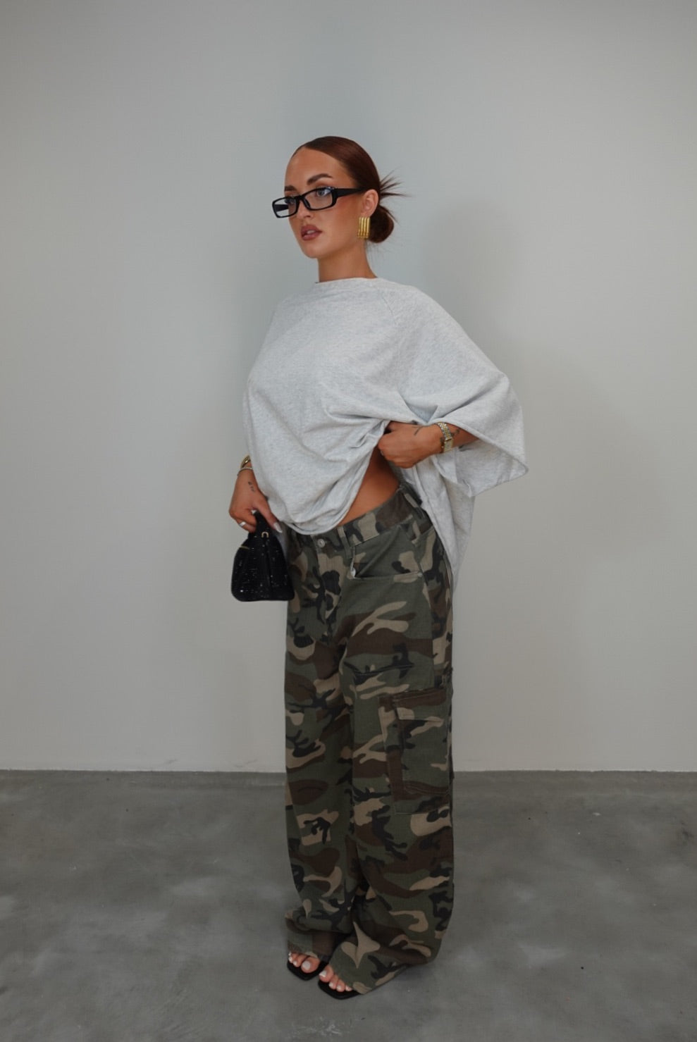 T- shirt loose - gris clair