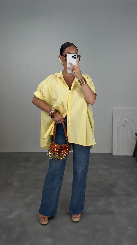 Chemise manches courtes - jaune