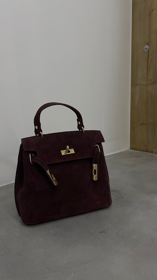 Sac cuir véritable - Bordeaux